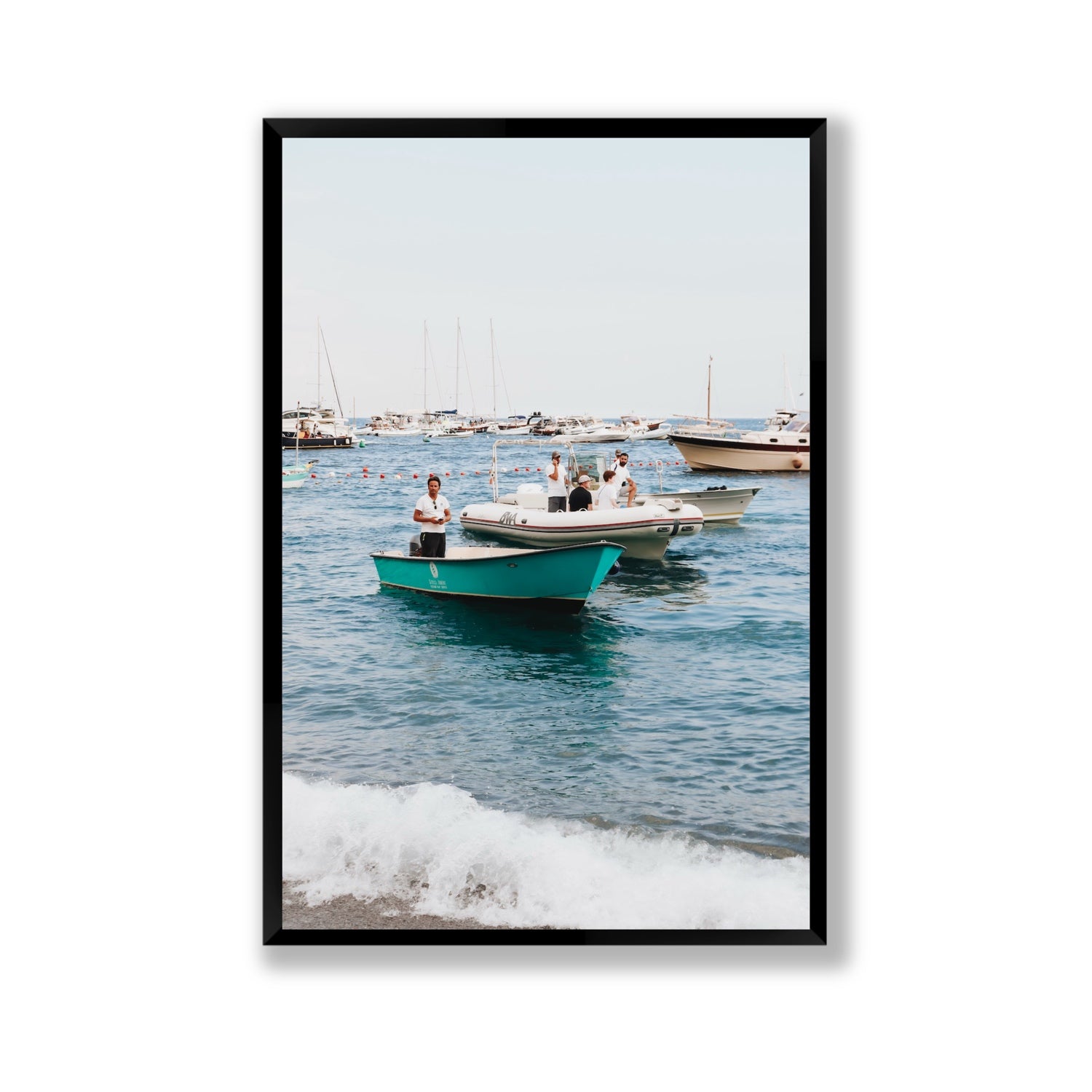 Twilight Tenders Positano wall art Gallery full-bleed fine art print in black frame