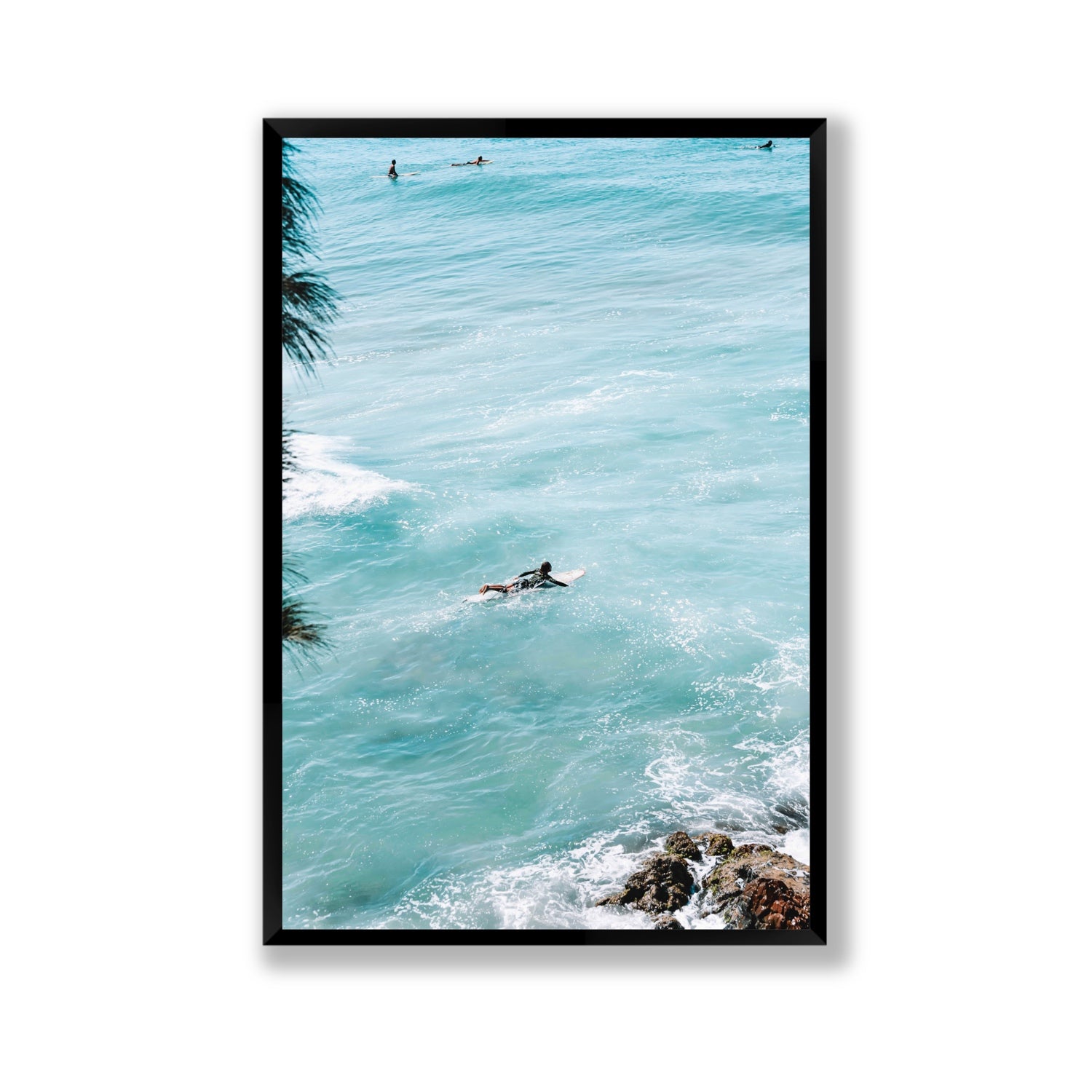 Blue Crush fine art print, Byron Bay, Australia, Gallery, Black Frame · Full Bleed, Fine Art Print