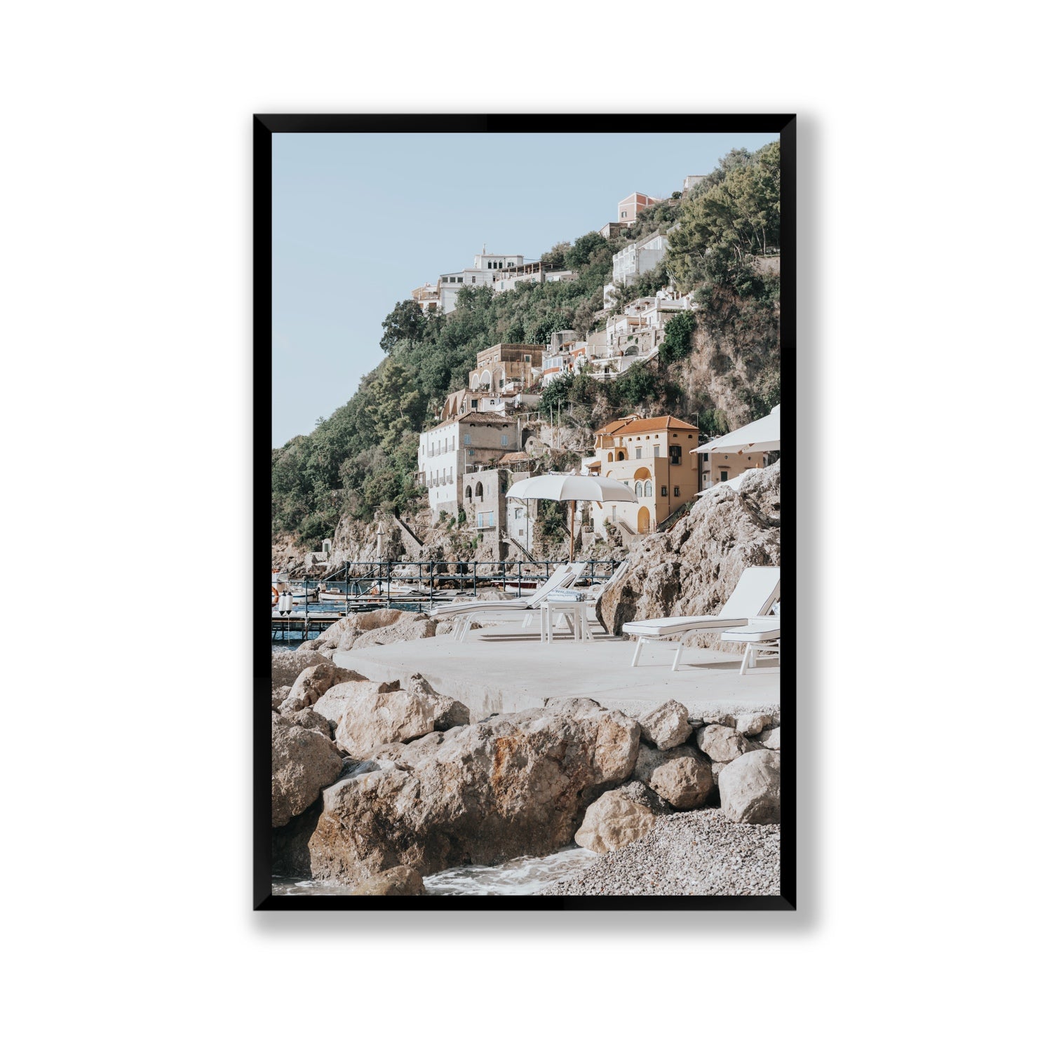 Dolce Coast Amalfi travel photography wall art gallery full-bleed fine art print in black frame