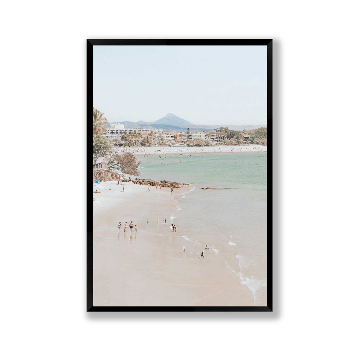 Little Cove Shallows fine art print, Noosa, Australia, coastal scenes artwork, Gallery, Black Frame · Full Bleed, Fine Art Print
