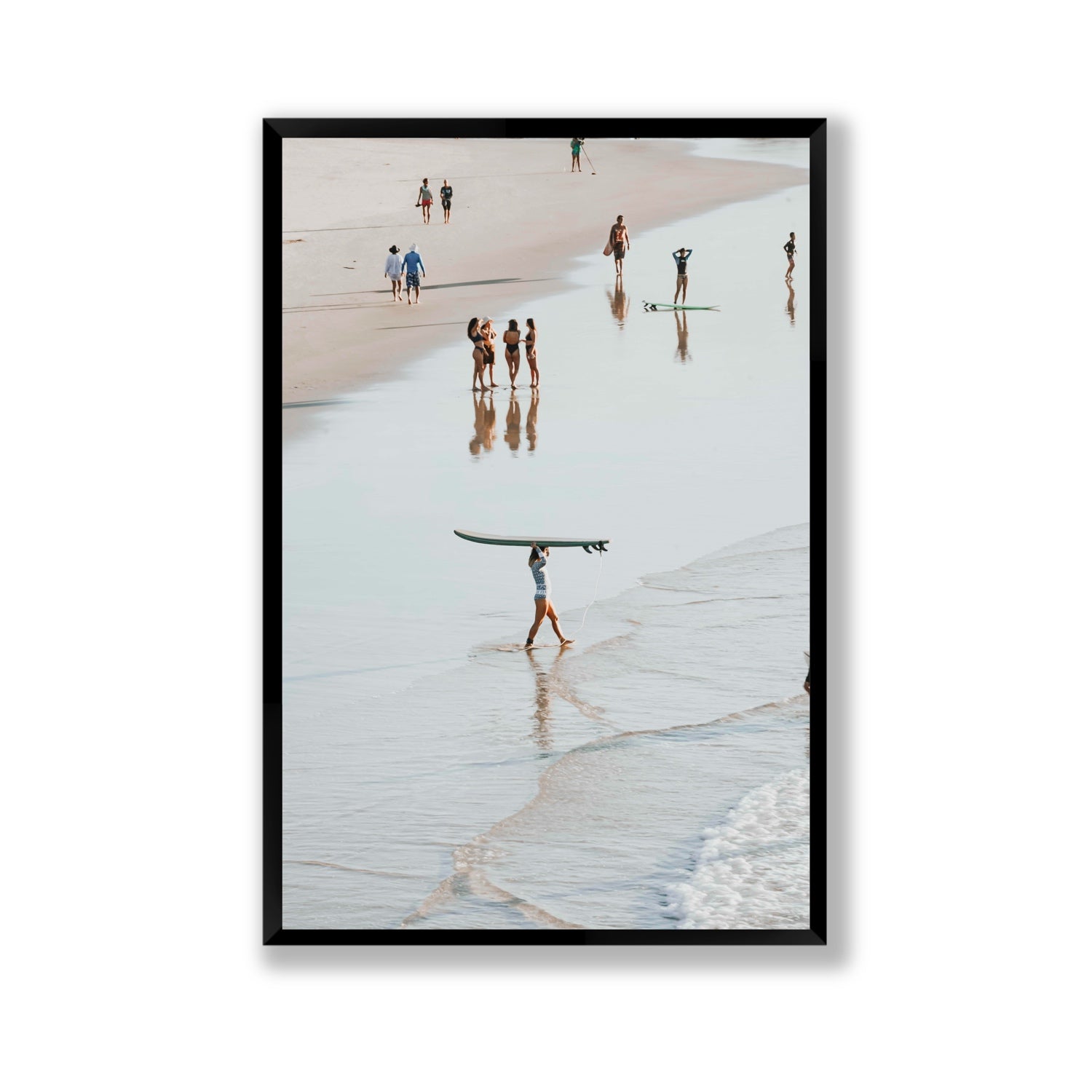 Bailey Byron Bay beach coastal decor wall art Gallery full-bleed fine art print in black frame