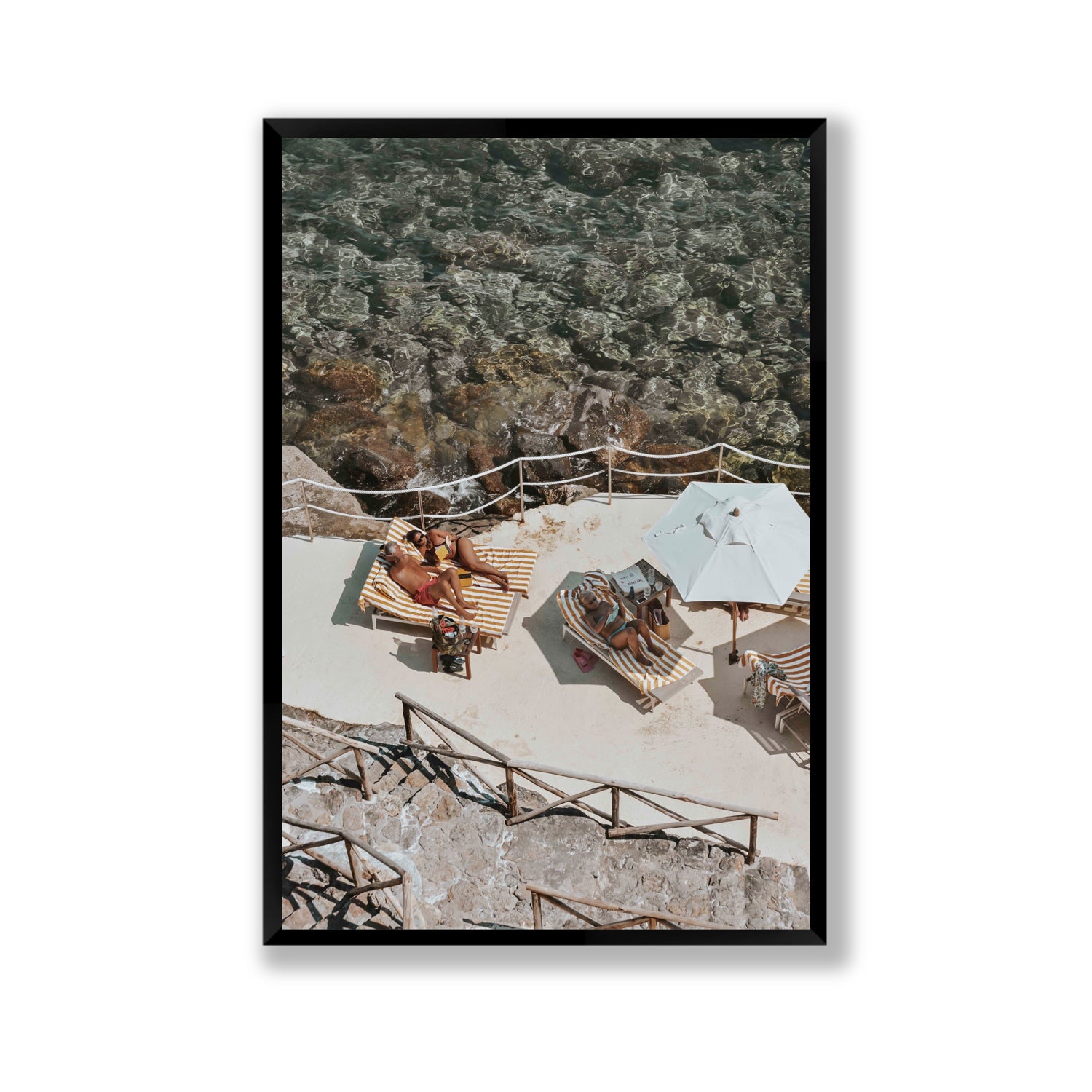 Lounge Lizards Tuscany Italian decor wall art Gallery full-bleed fine art print in black frame