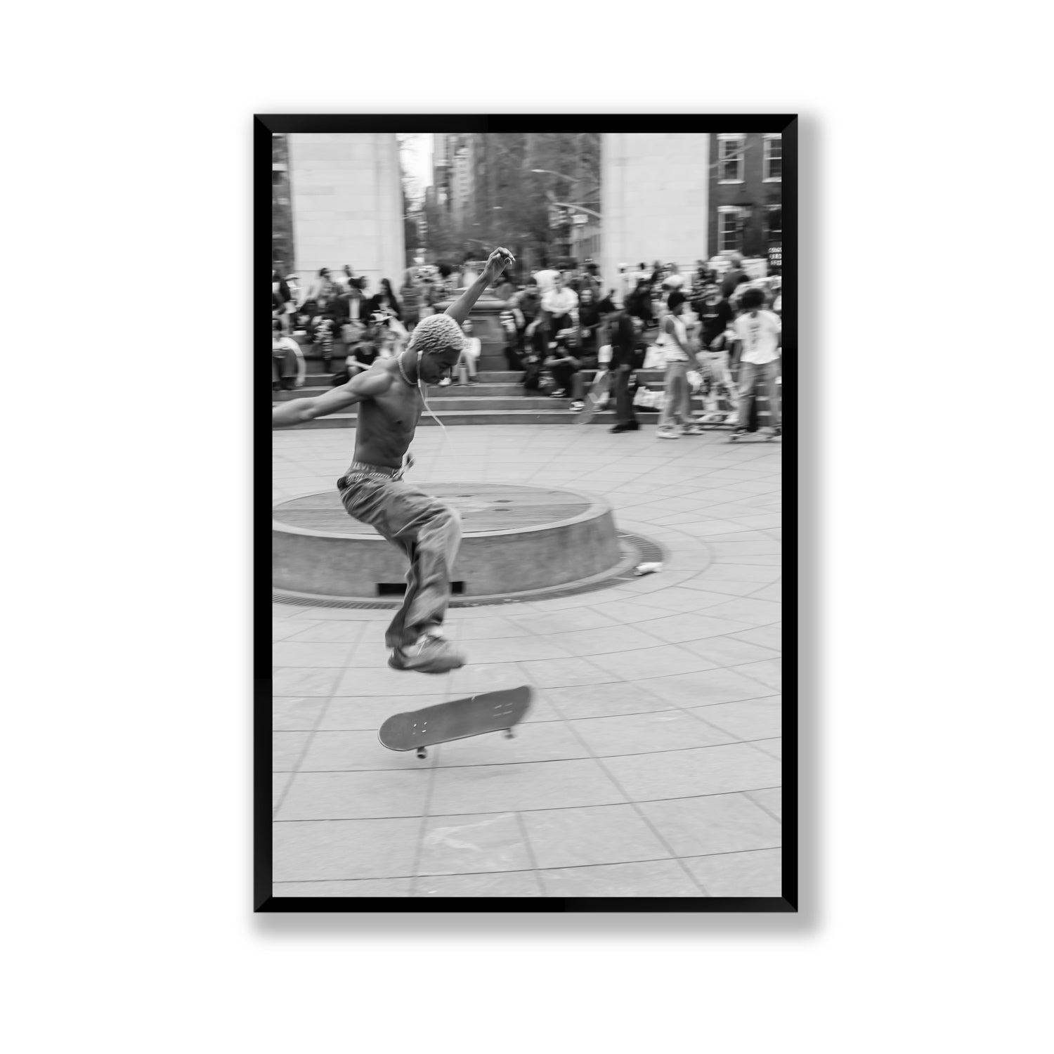 Airborne Rhythms New York NYC Black & White wall art Gallery full-bleed fine art print in black frame