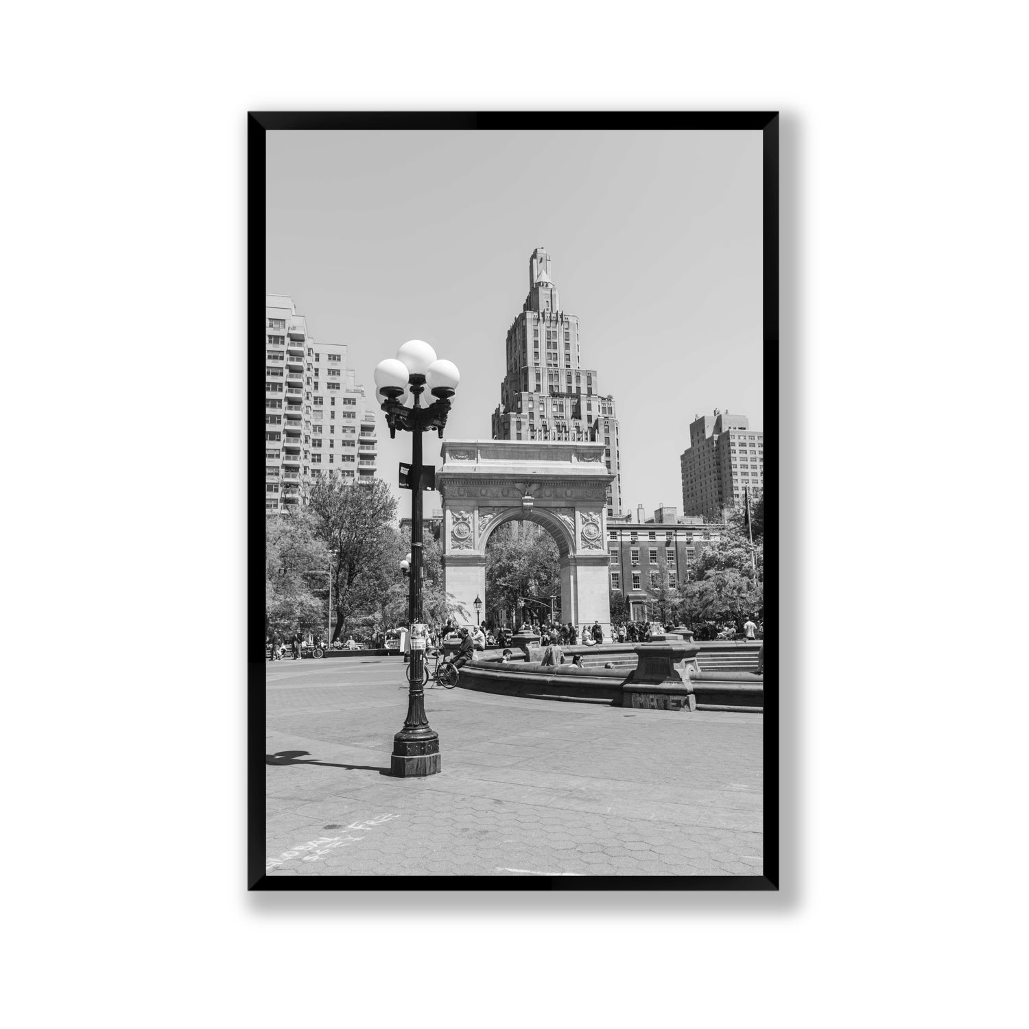 Pole Position New York NYC Black & White wall art Gallery full-bleed fine art print in black frame