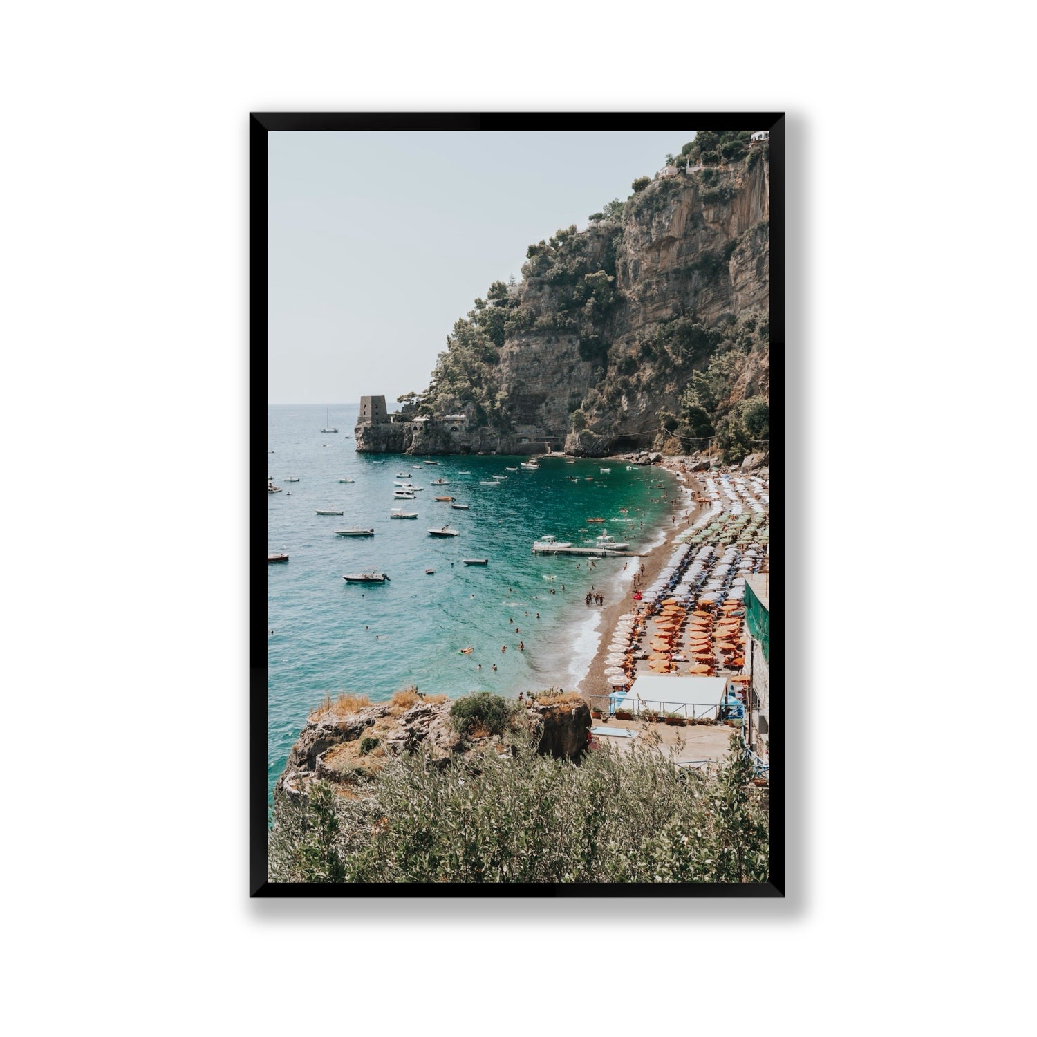 Baia dei Sogni fine art print, Positano, Italy, Gallery, Black Frame · Full Bleed, Fine Art Print