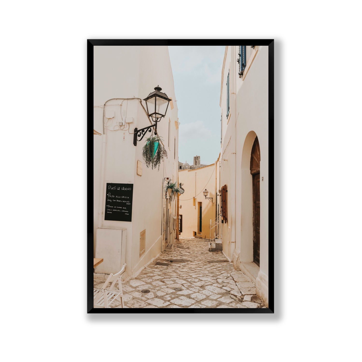 Twilight Passage Puglia Italian wall art Gallery full-bleed fine art print in black frame