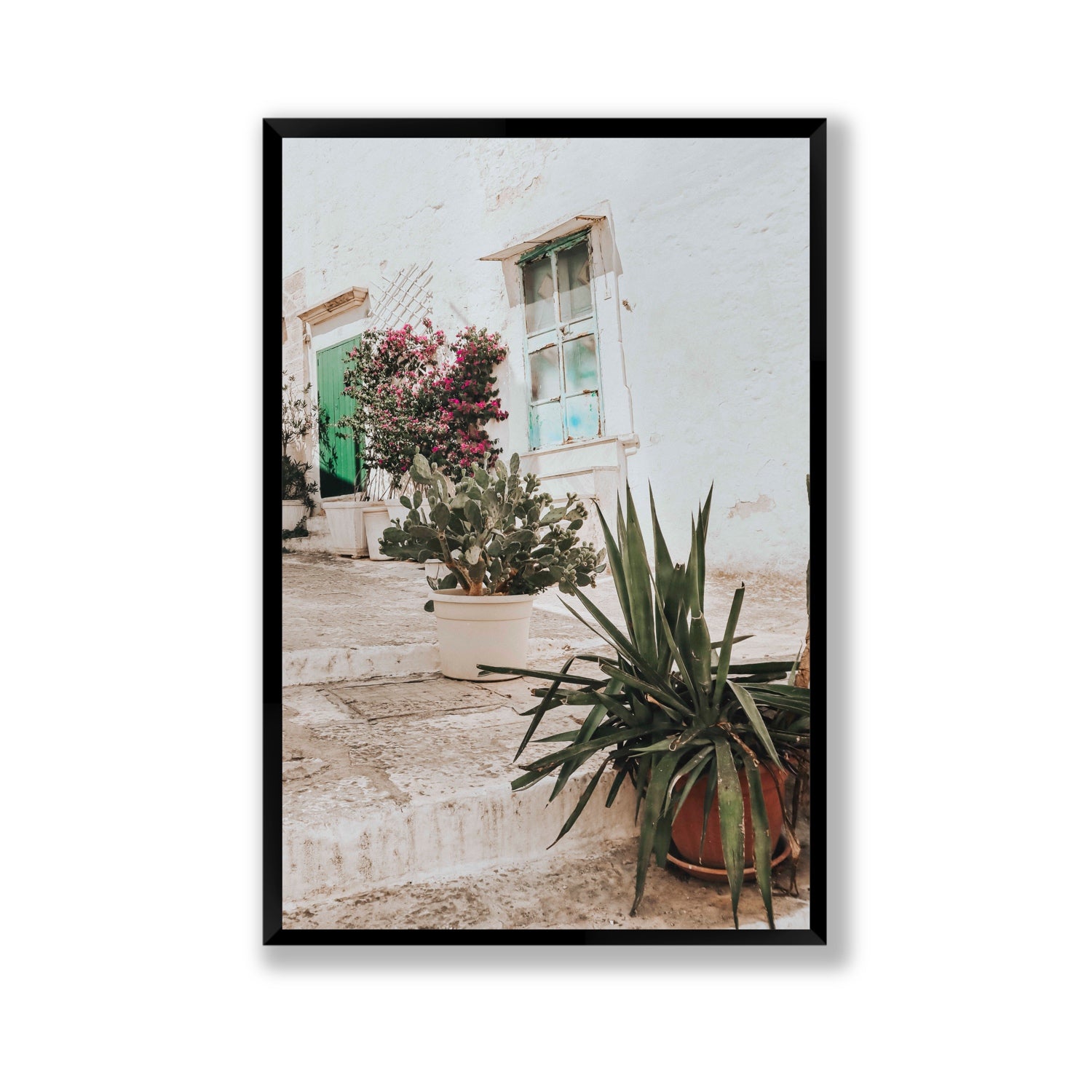 Giardino Segreto Puglia Ostuni wall art Gallery full-bleed fine art print in black frame