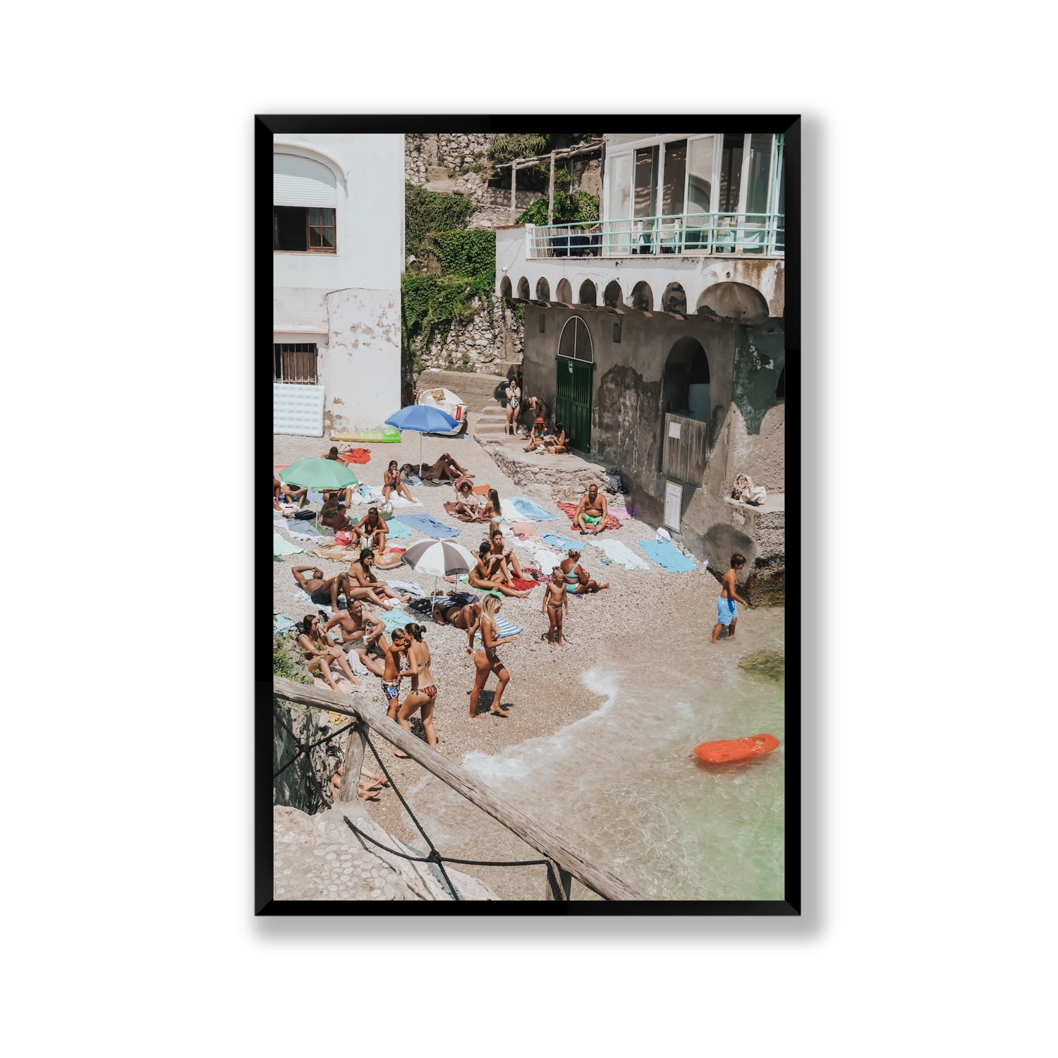 The Sunbathers Oasis fine art print, Capri, Italy, Gallery, Black Frame · Full Bleed, Fine Art Print