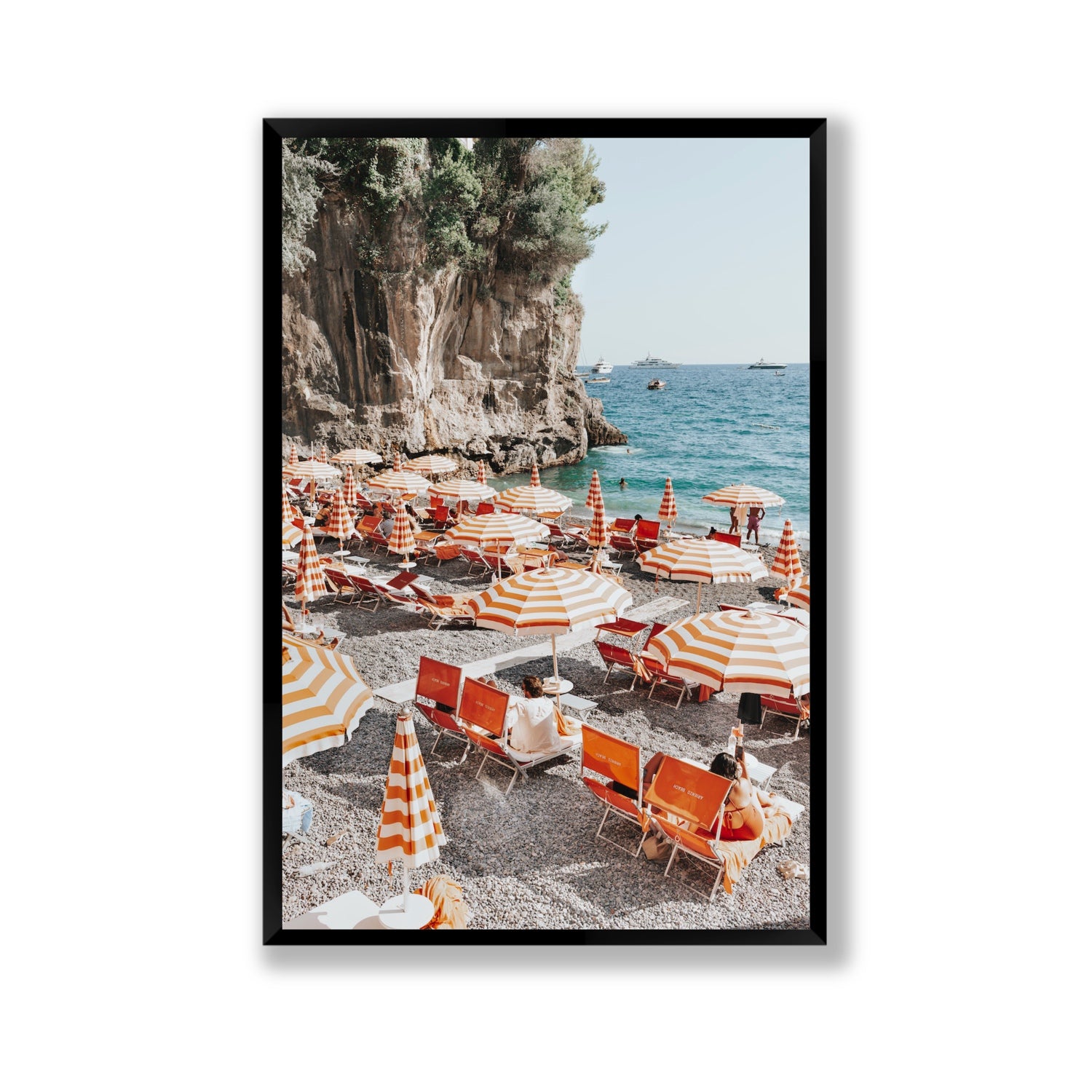 Tangerine Dream fine art print, Positano, Italy, Gallery, Black Frame · Full Bleed, Fine Art Print