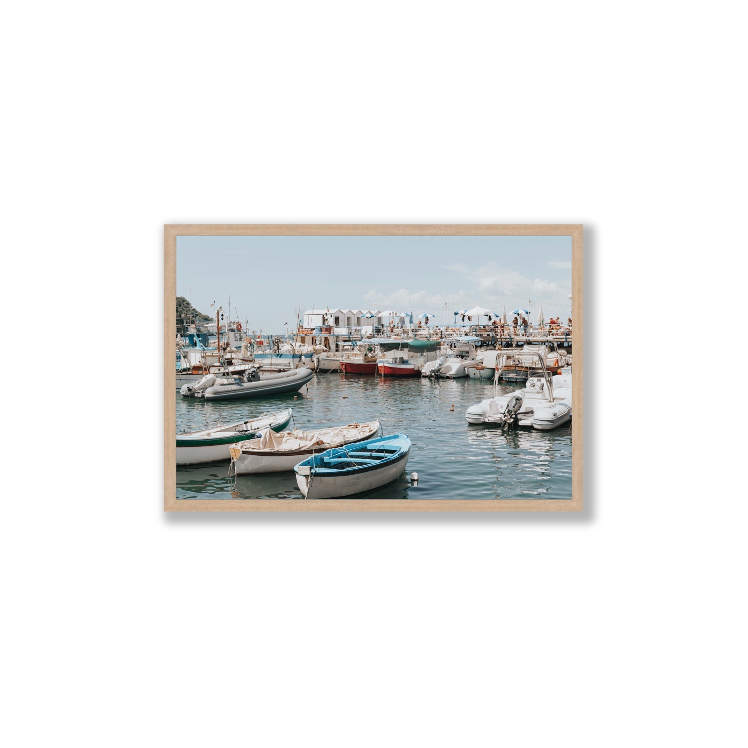 Antico Porto fine art print, Sorrento, Italy, Large, Natural Oak Frame · Full Bleed, Fine Art Print