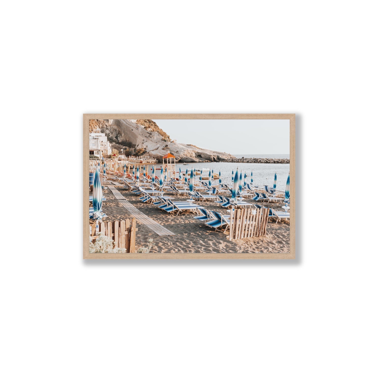Sandy Daydreams fine art print, Ischia, Italy, Large, Natural Oak Frame · Full Bleed, Fine Art Print