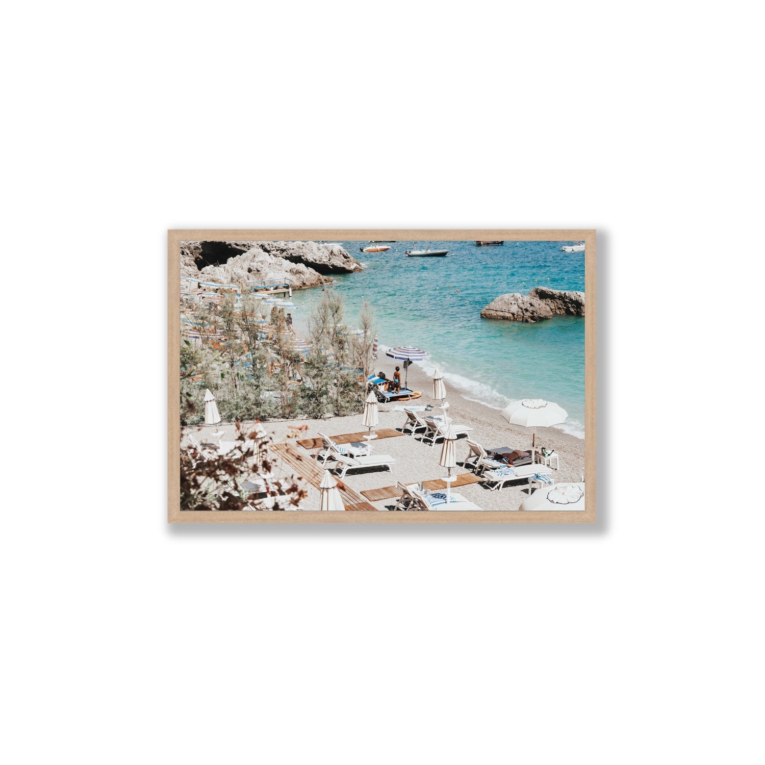 Life Could Be A Dream Amalfi wall art Large full-bleed fine art print in natural oak frame