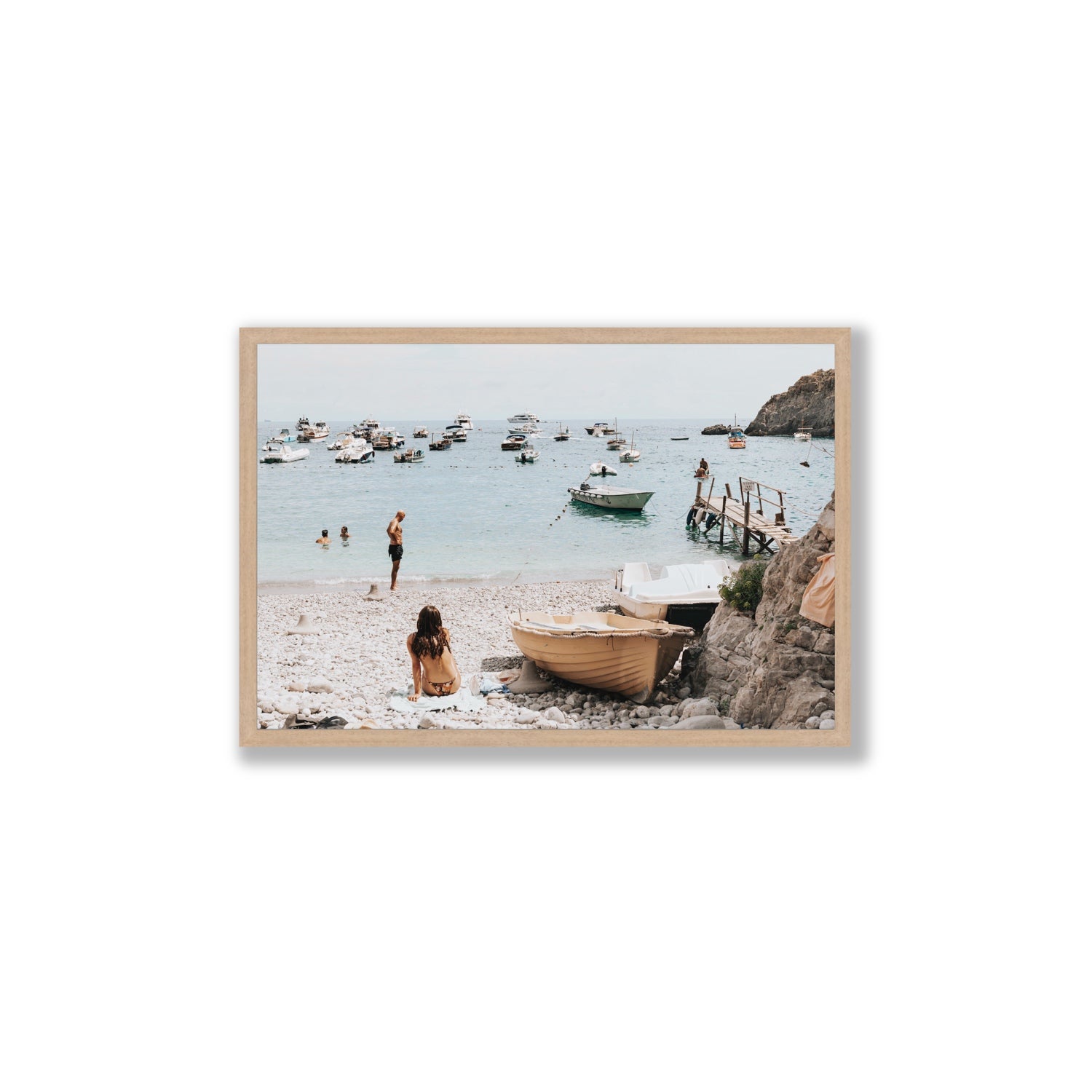 L'Osservatore Nerano wall art Large full-bleed fine art print in natural oak frame