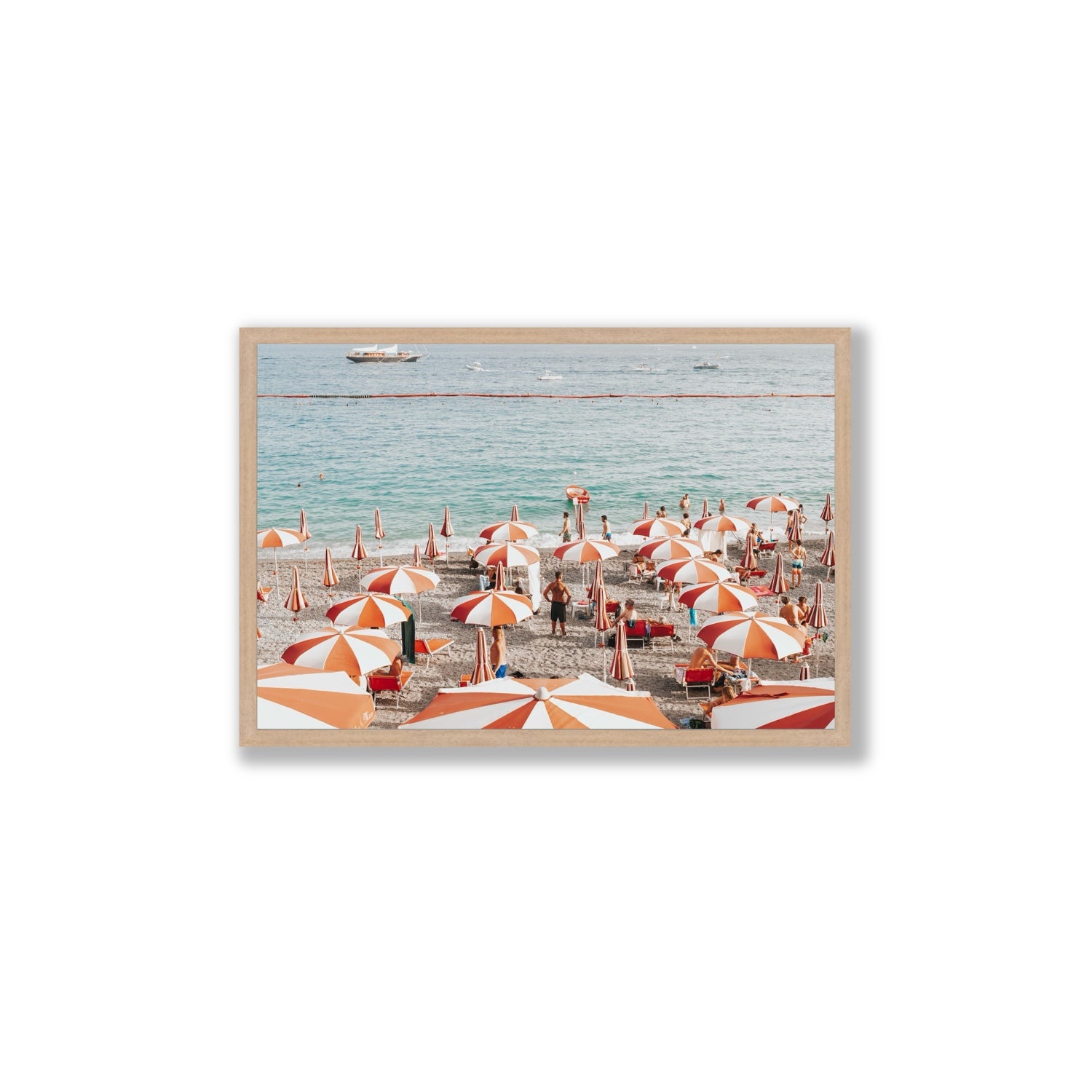 That's Amore Amalfi Mediterranean wall art Large full-bleed fine art print in natural oak frame