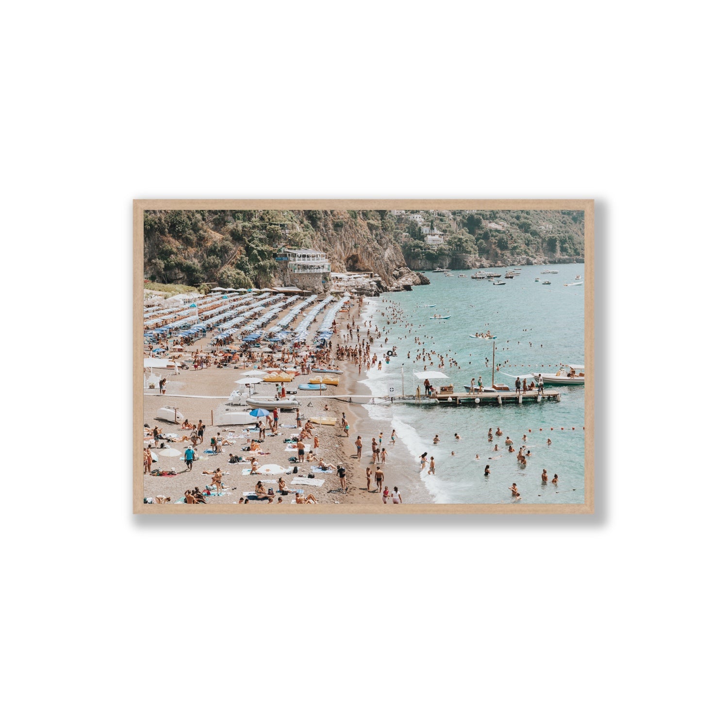 Vista Costiera fine art print, Positano, Italy, Extra Large, Natural Oak Frame · Full Bleed, Fine Art Print