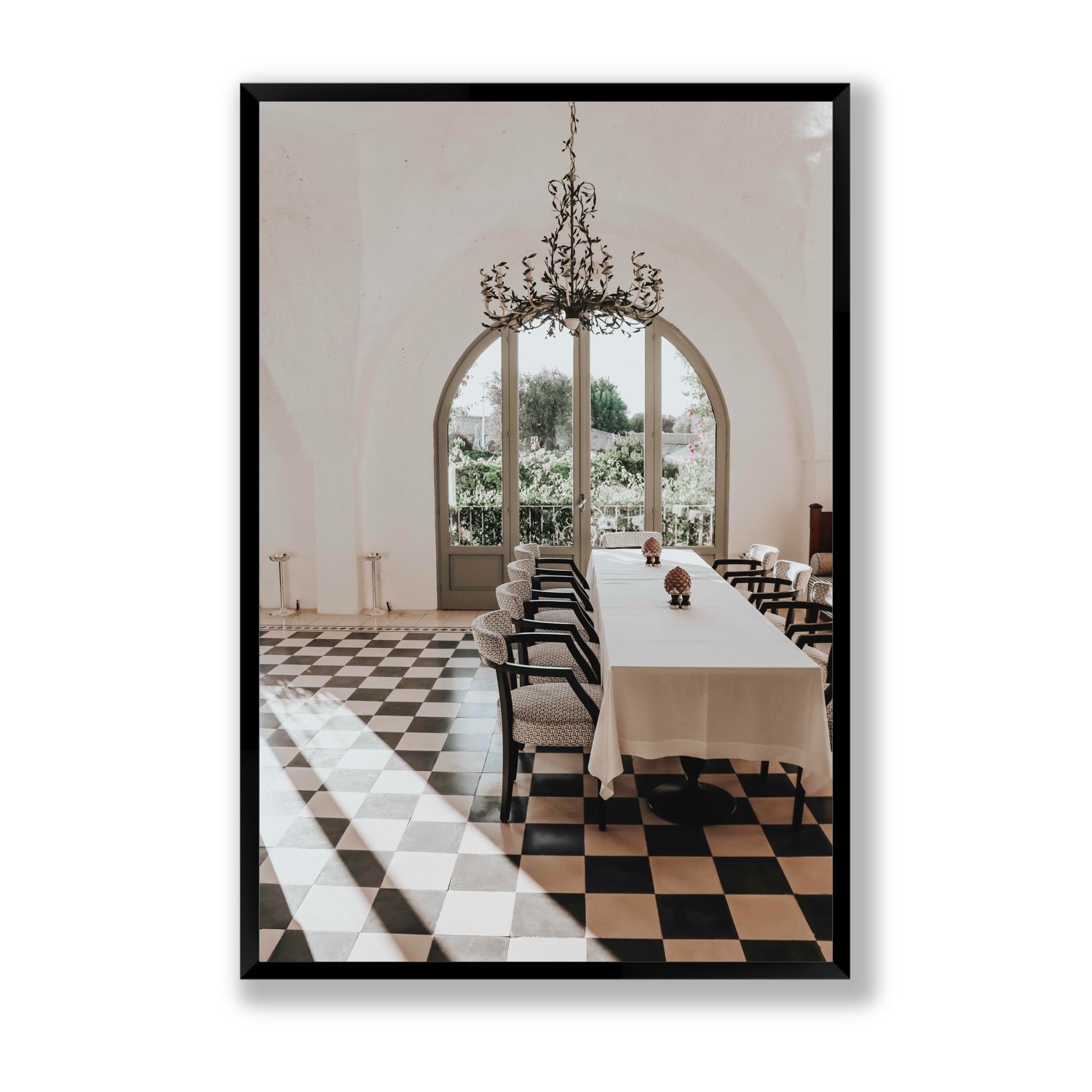 Sunbeam Feast Puglia Wall Italian fine art print Statement full-bleed fine art print in black frame