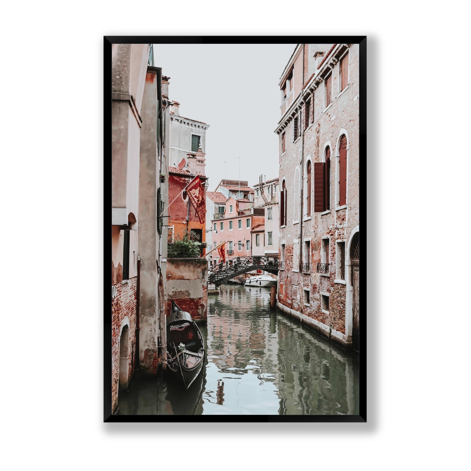 Laguna Veneta Venice Italian wall art Statement full-bleed fine art print in black frame