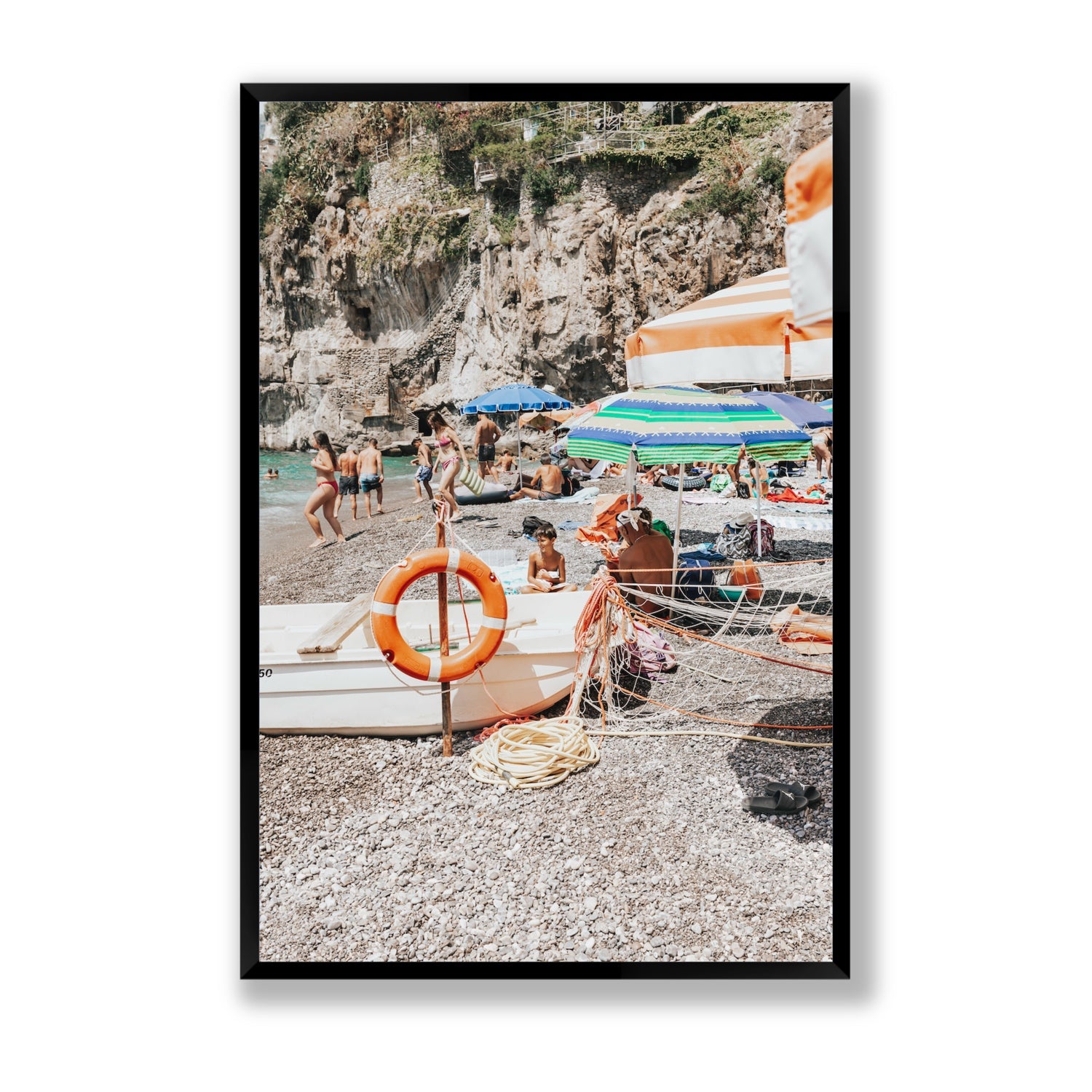 Il Ragazzo fine art print, Positano, Italy, Statement, Black Frame · Full Bleed, Fine Art Print