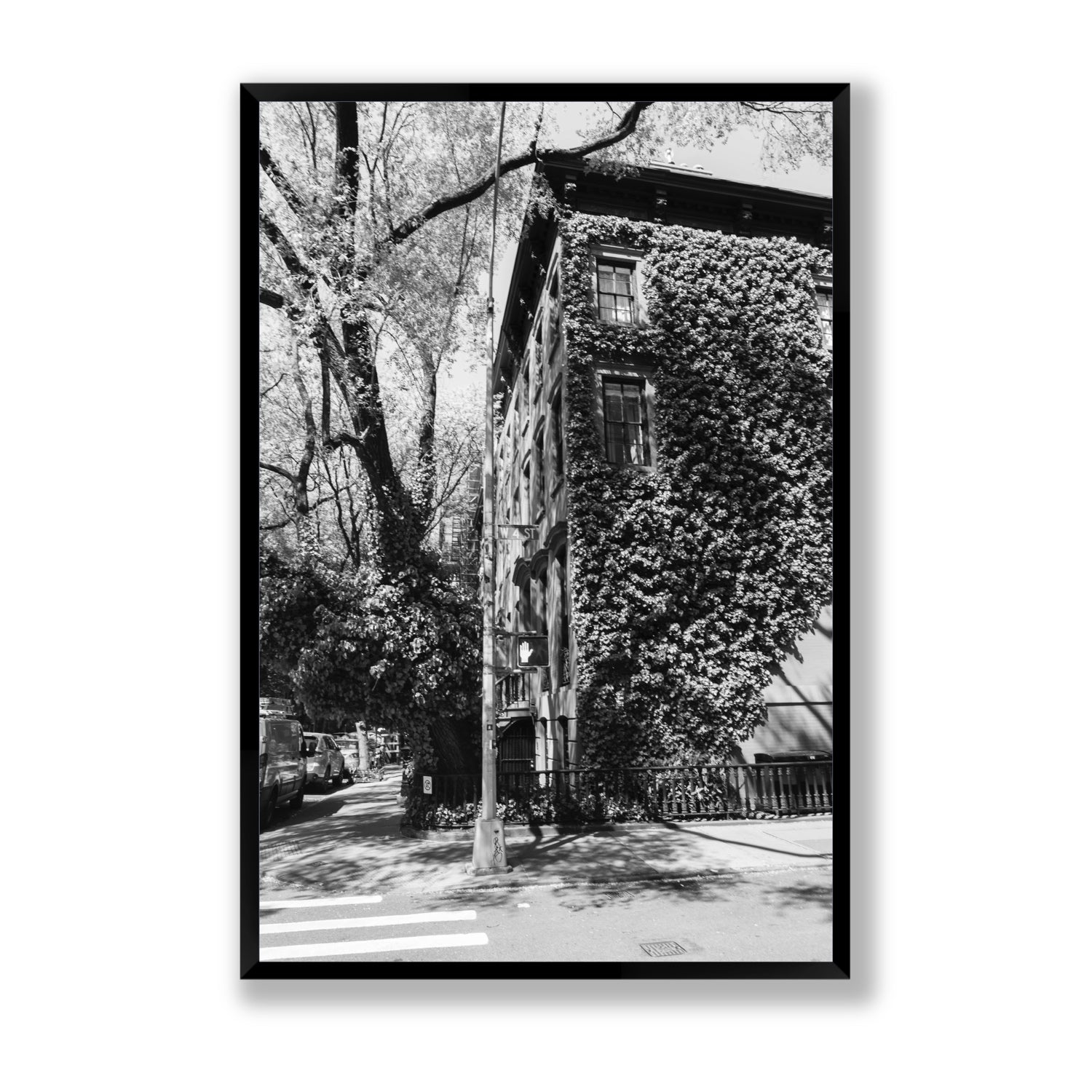 Vertical Garden New York NYC Black & White wall art Statement full-bleed fine art print in black frame