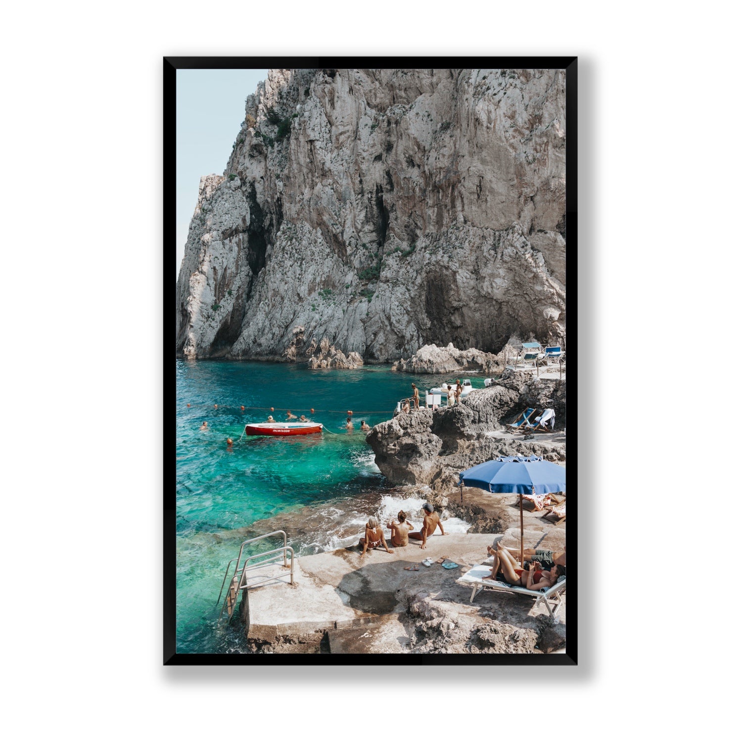 Tranquility fine art print, Capri, Italy, Statement, Black Frame · Full Bleed, Fine Art Print