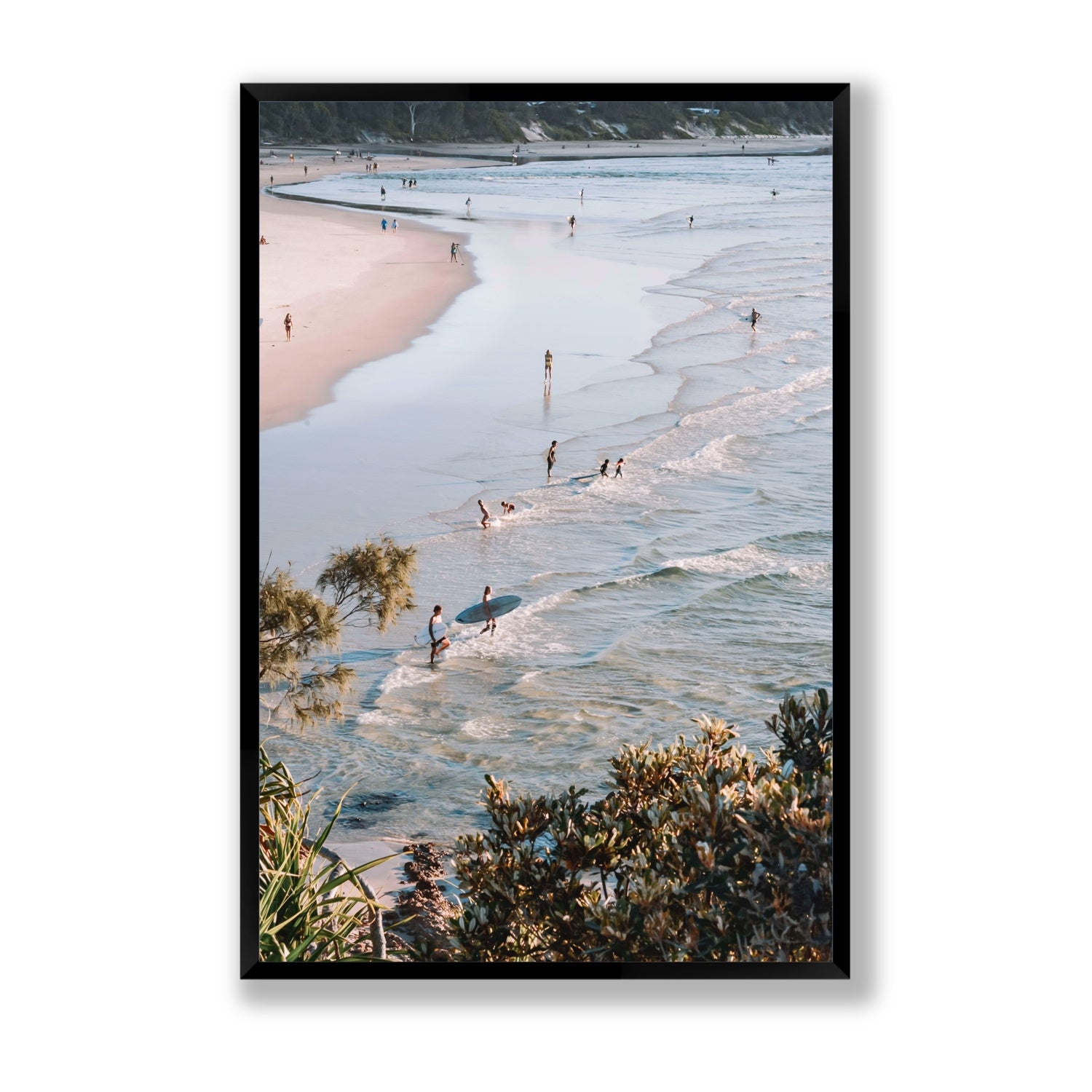 Healing Waters fine art print, Byron Bay, Australia, Statement, Black Frame · Full Bleed, Fine Art Print