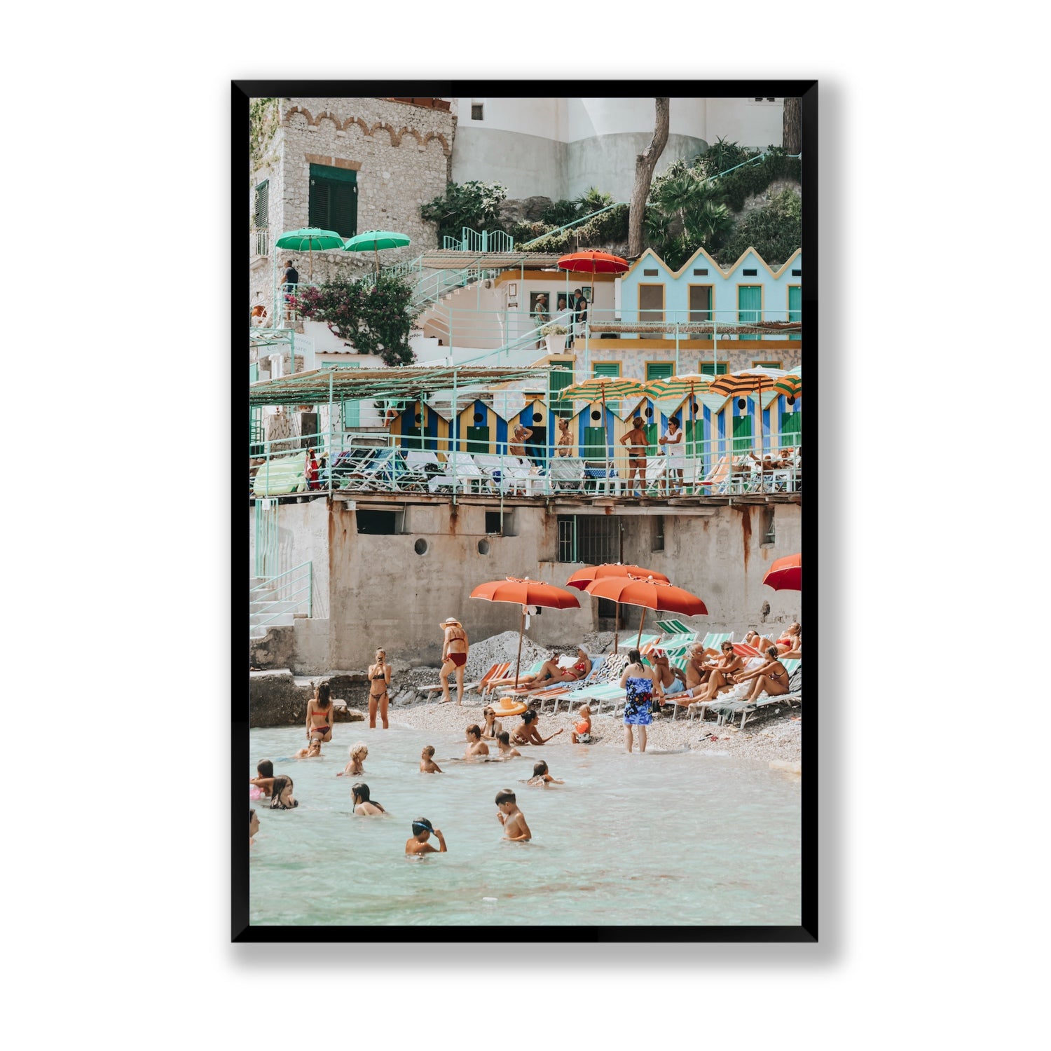 Kaleidoscope fine art print, Capri, Italy, Statement, Black Frame · Full Bleed, Fine Art Print