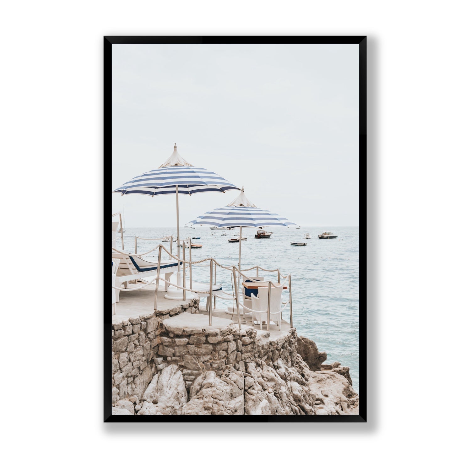 La Scogliera fine art print, Positano, Italy, Statement, Black Frame · Full Bleed, Fine Art Print