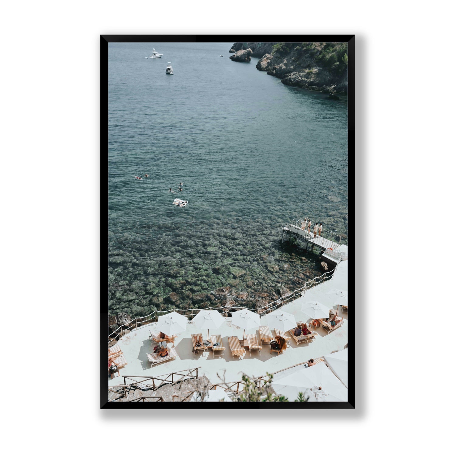 Until The Sun Goes Down Tuscany Italian decor wall art Statement full-bleed fine art print in black frame