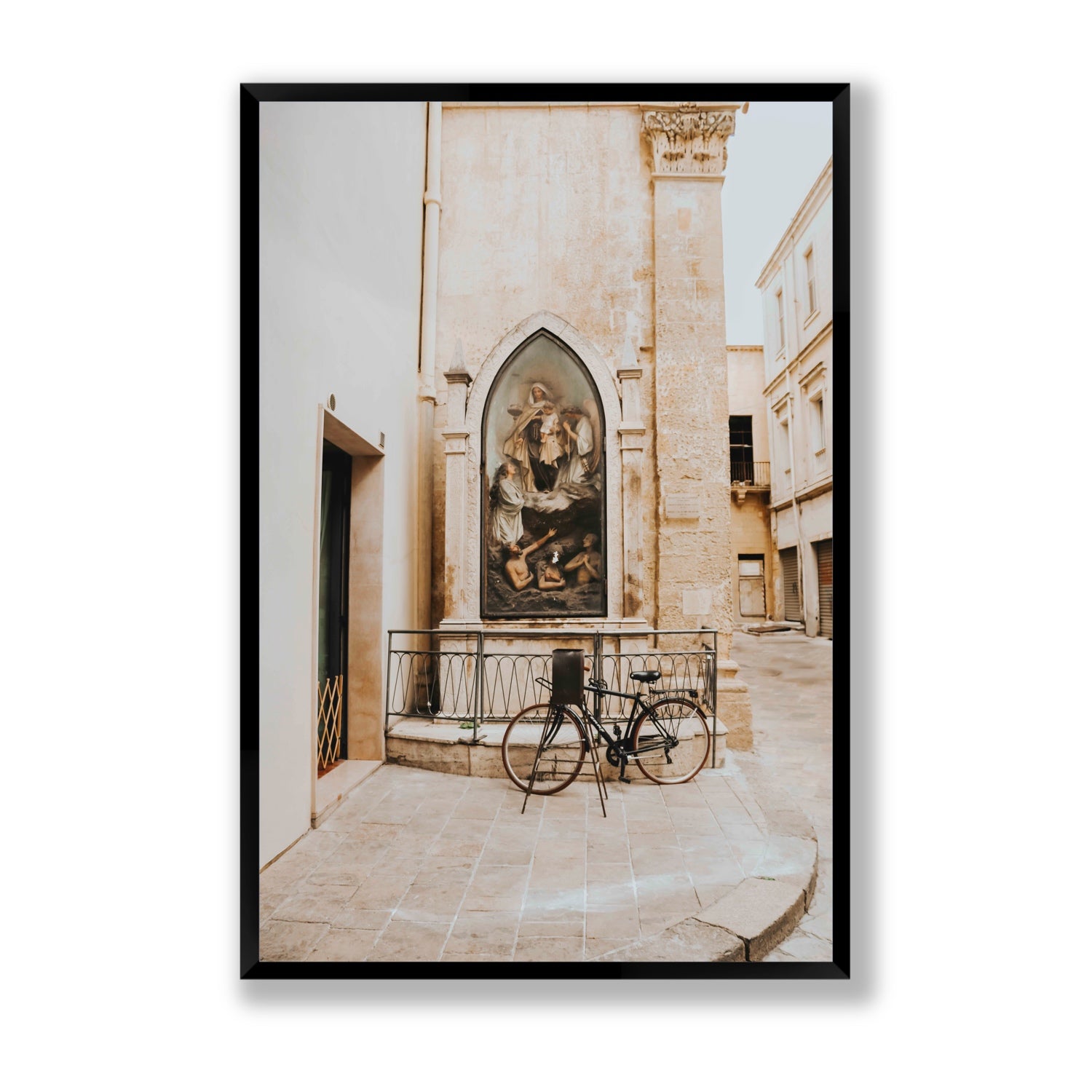 La Chiesa Puglia Otranto Italian wall art Statement full-bleed fine art print in black frame