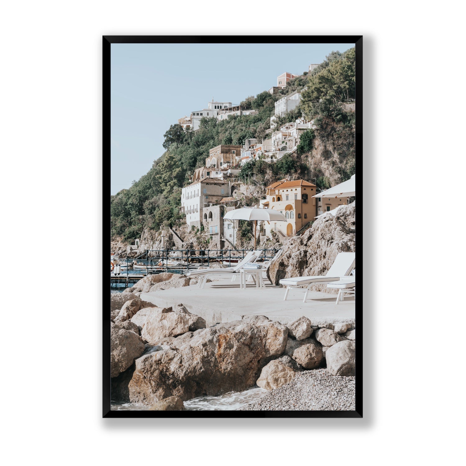 Dolce Coast Amalfi travel photography wall art statement full-bleed fine art print in black frame