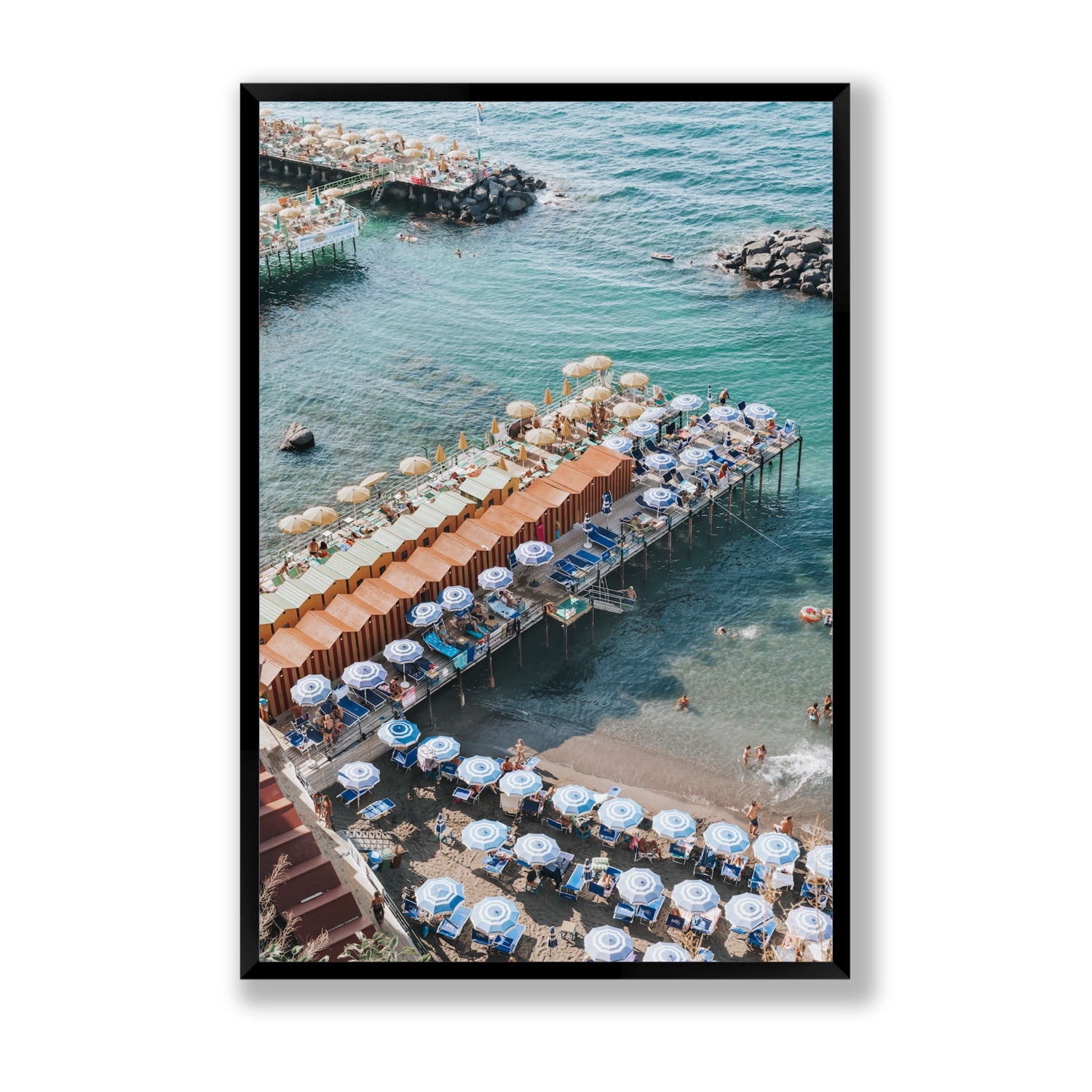 Ocean Fantasy fine art print, Sorrento, Italy, Statement, Black Frame · Full Bleed, Fine Art Print