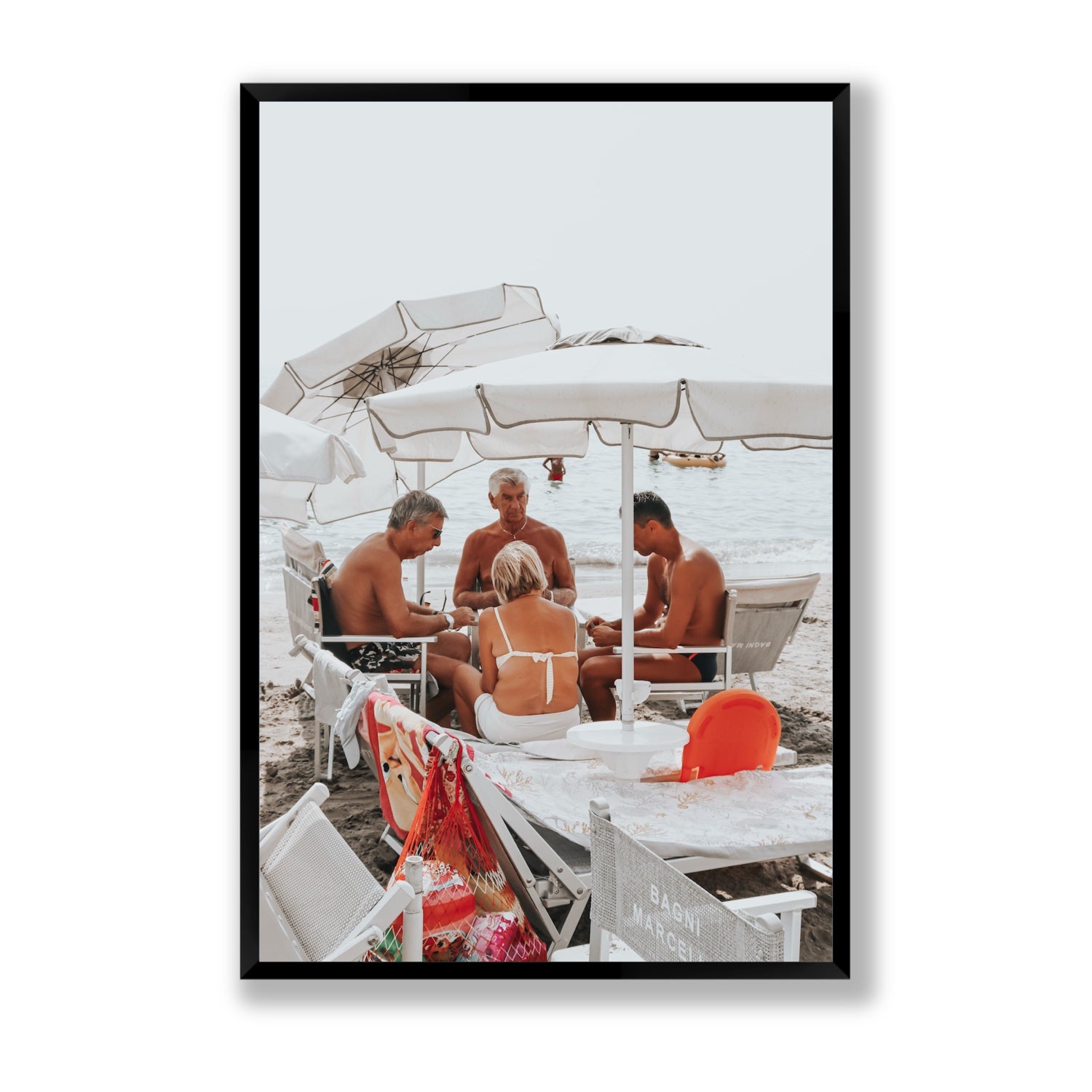 Luck Of The Draw fine art print, Alassio, Italy, Statement, Black Frame · Full Bleed, Fine Art Print