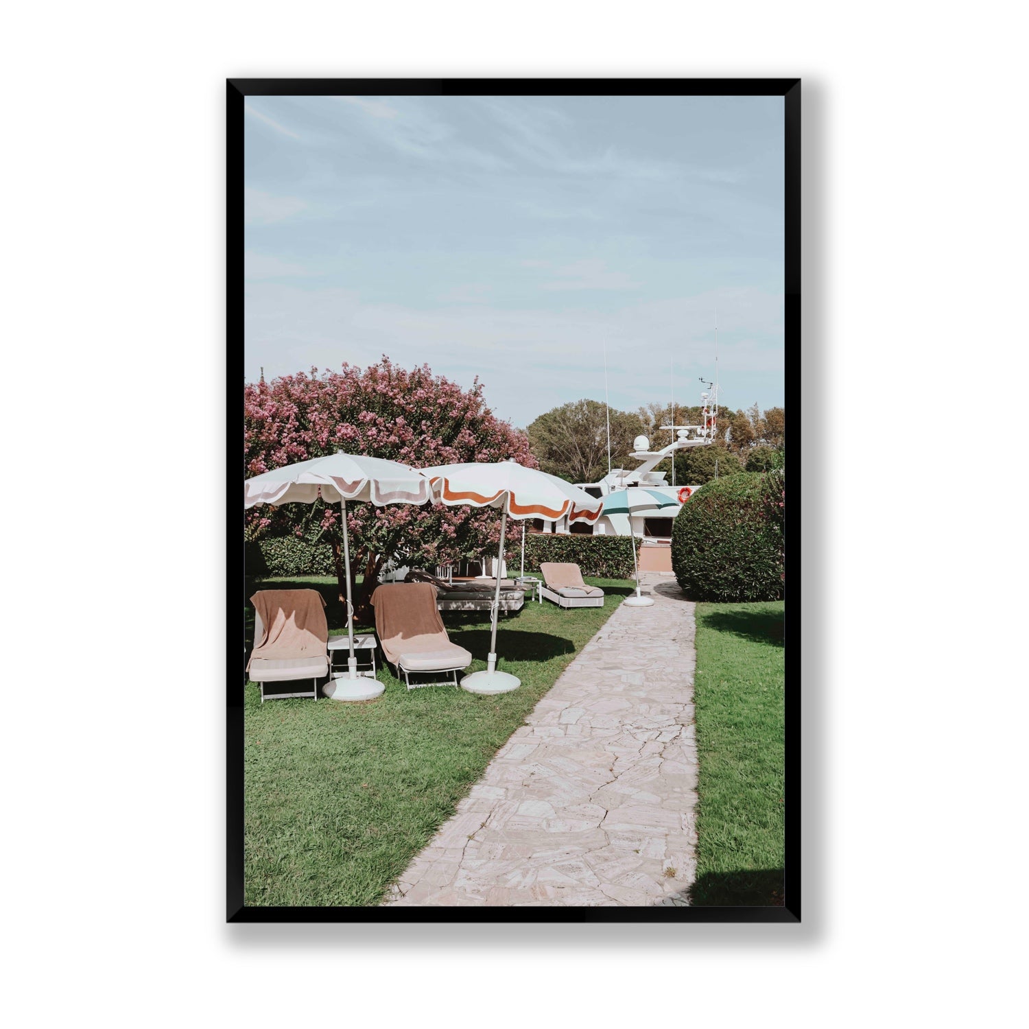 A Bellini Awaits Venice Italian wall art Statement full-bleed fine art print in black frame