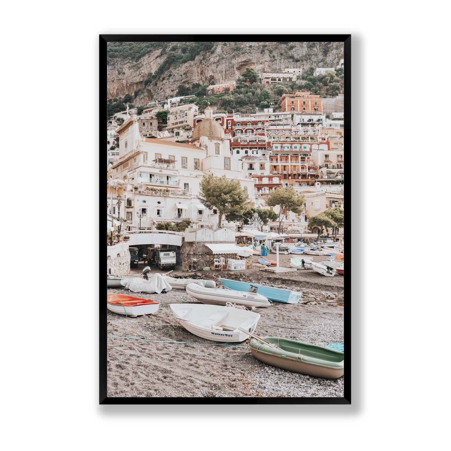 A Memory To Treasure fine art print, Positano, Italy, Statement, Black Frame · Full Bleed, Fine Art Print