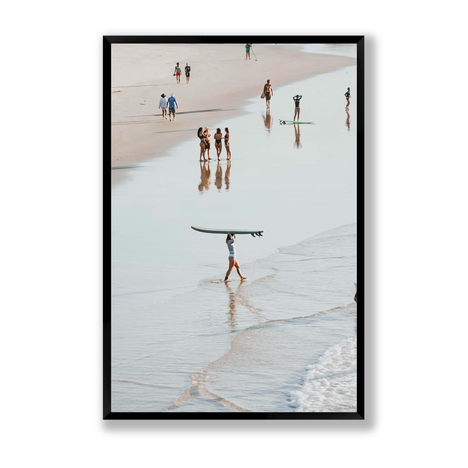 Bailey Byron Bay beach coastal decor wall art Statement full-bleed fine art print in black frame