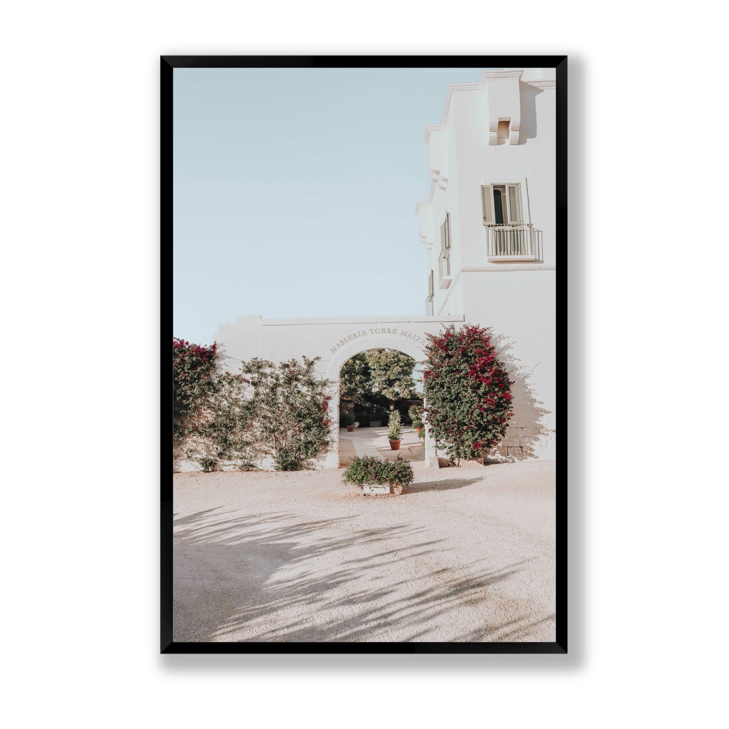 Villa Retreat fine art print, Puglia, Italy, Statement, Black Frame · Full Bleed, Fine Art Print