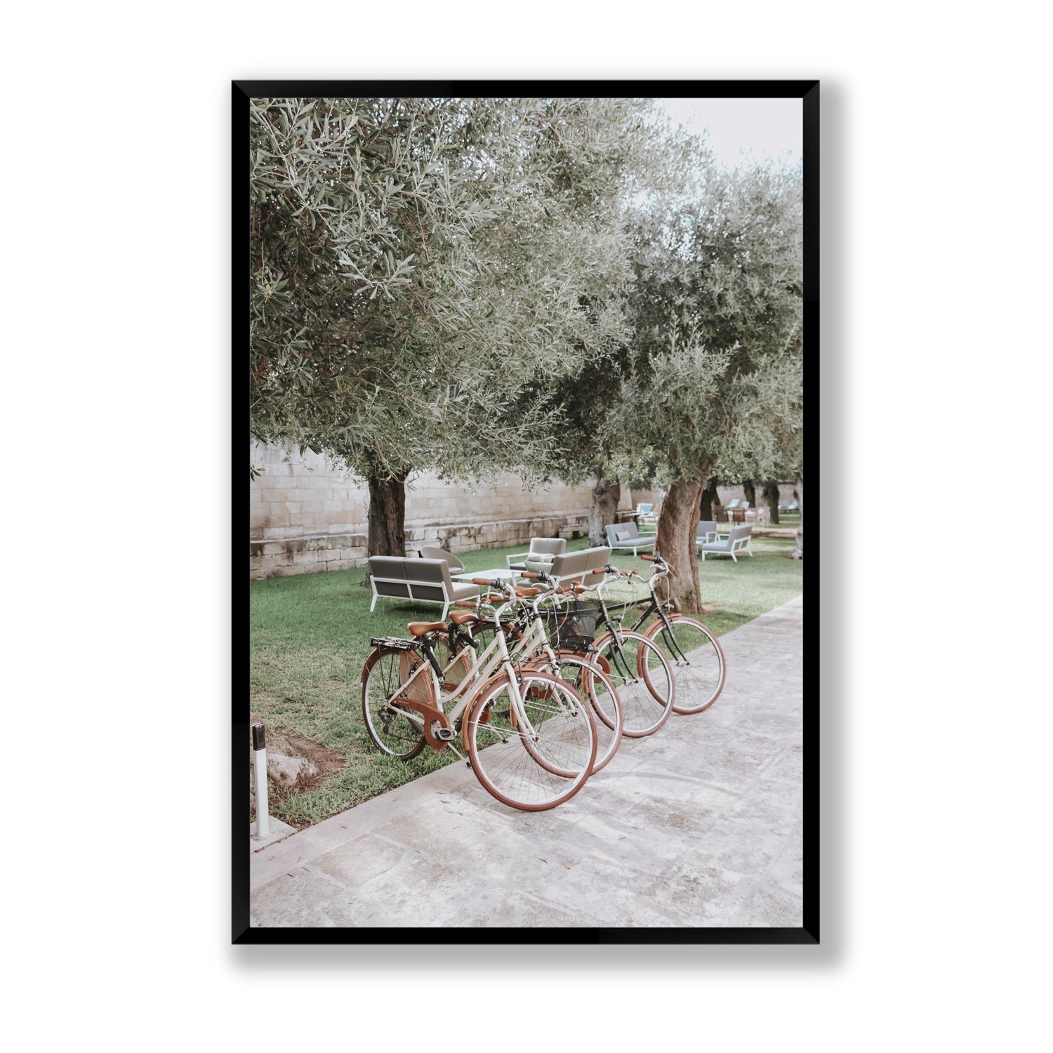 Classic Cruisers Puglia wall art Statement full-bleed fine art print in black frame