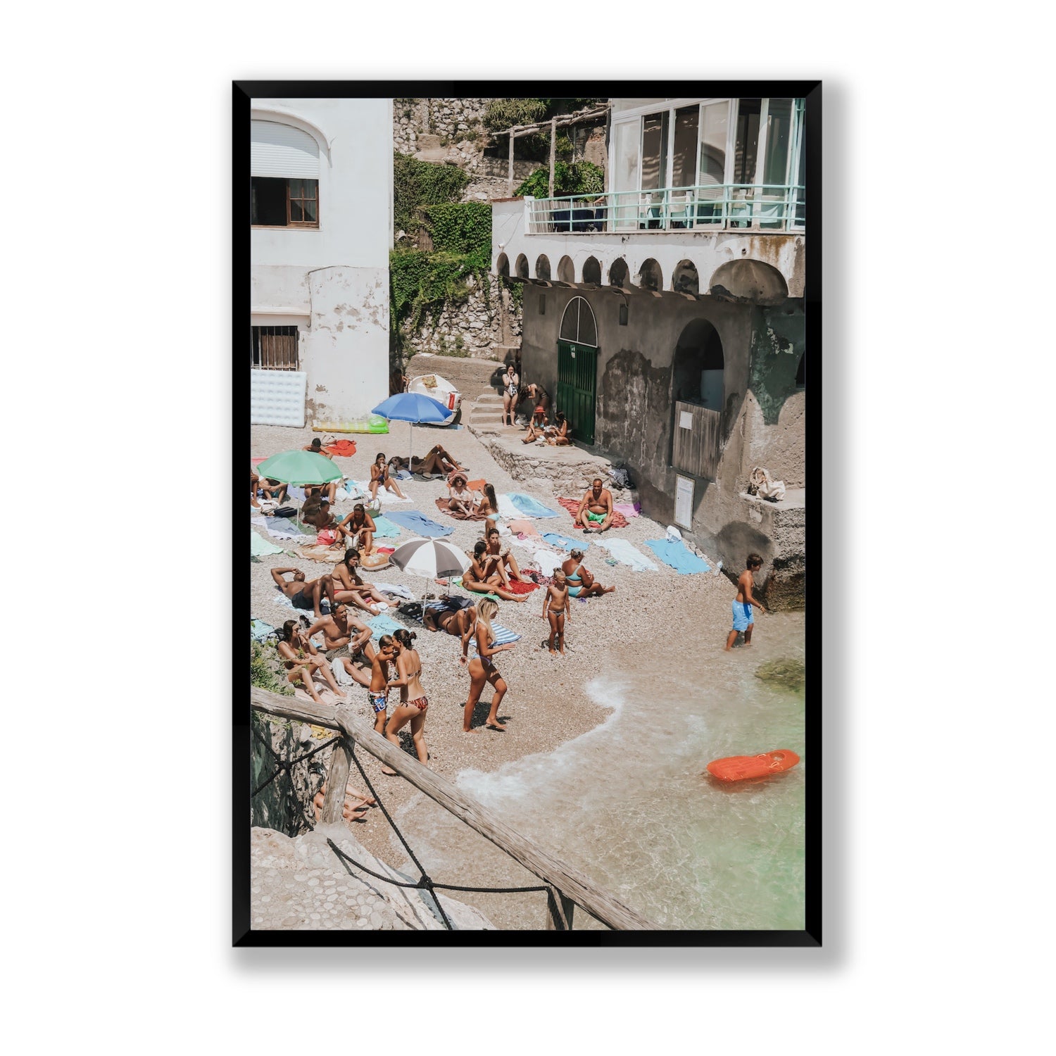 The Sunbathers Oasis fine art print, Capri, Italy, Statement, Black Frame · Full Bleed, Fine Art Print