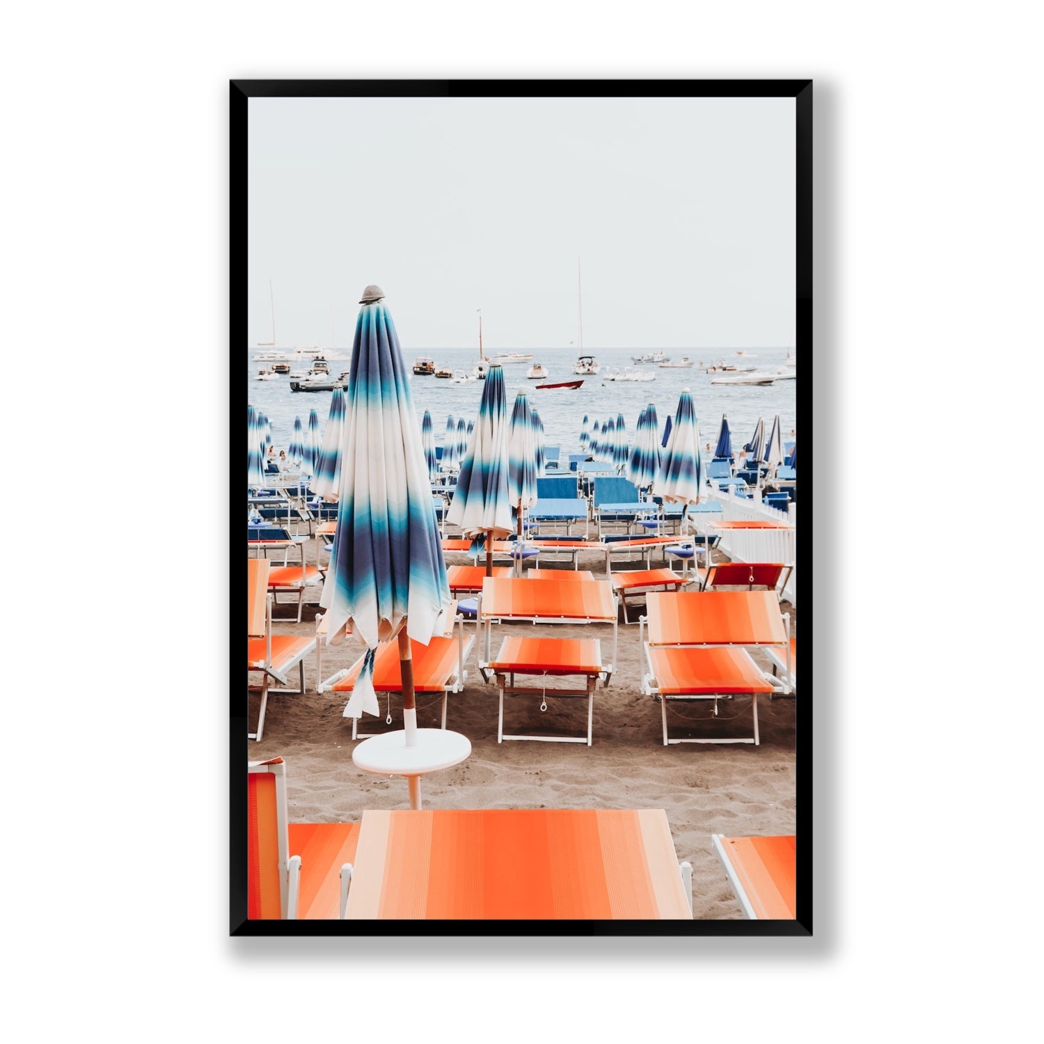 Orange Crush fine art print, Positano, Italy, Statement, Black Frame · Full Bleed, Fine Art Print