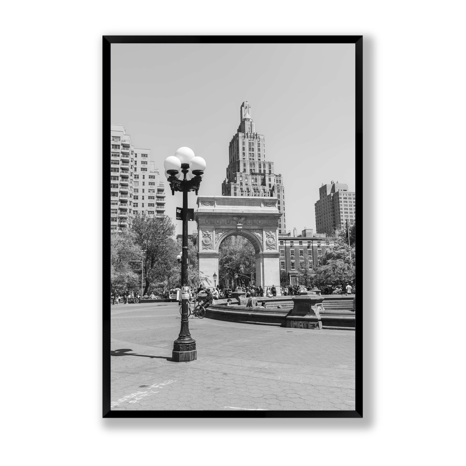 Pole Position New York NYC Black & White wall art Statement full-bleed fine art print in black frame