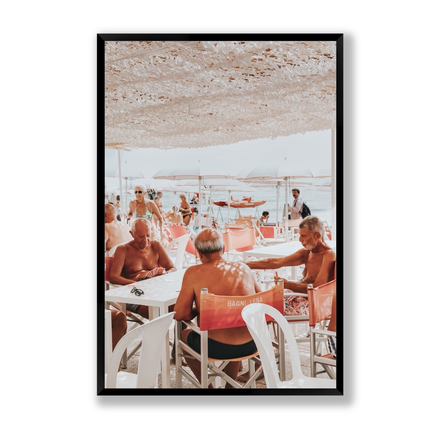 The Players fine art print, Alassio, Italy, Statement, Black Frame · Full Bleed, Fine Art Print