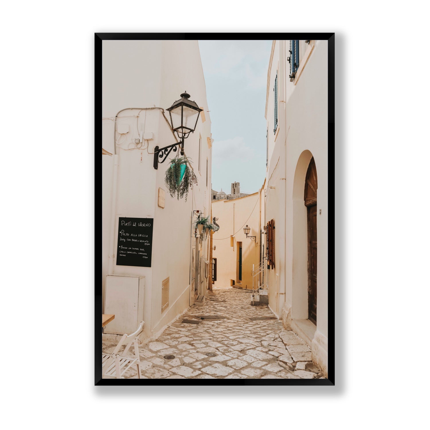 Twilight Passage Puglia Italian wall art Statement full-bleed fine art print in black frame