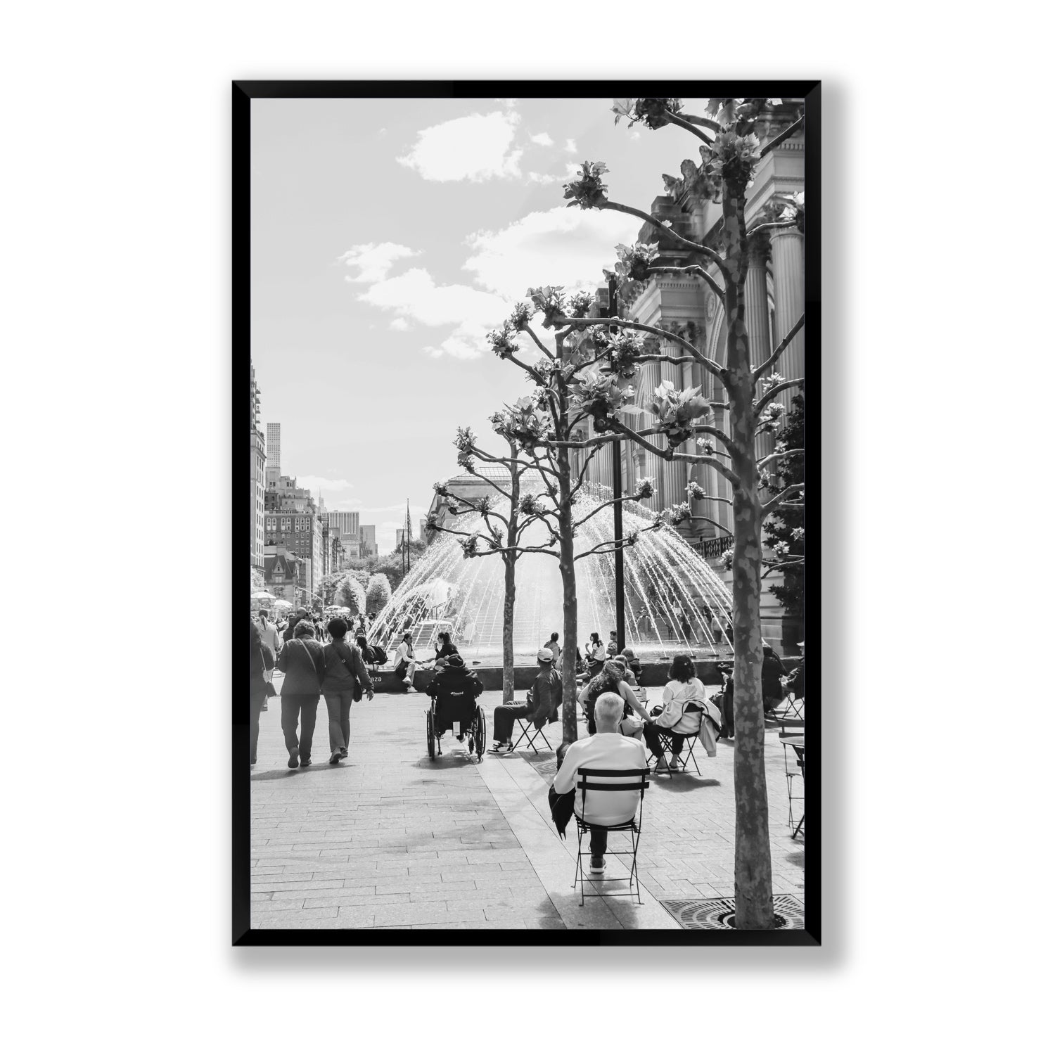 Luminary Noir New York NYC Black & White wall art Statement full-bleed fine art print in black frame
