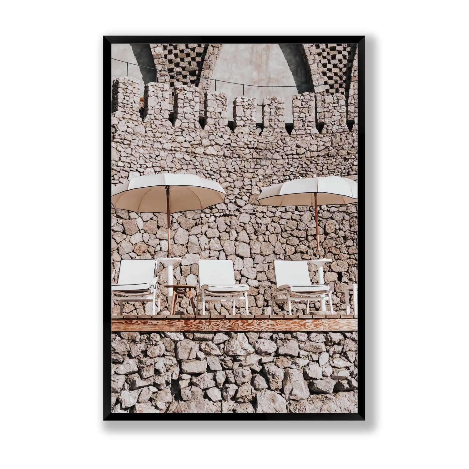Pietra Amalfitana fine art print, Amalfi, Italy, luxury escapes artwork, Statement, Black Frame · Full Bleed, Fine Art Print