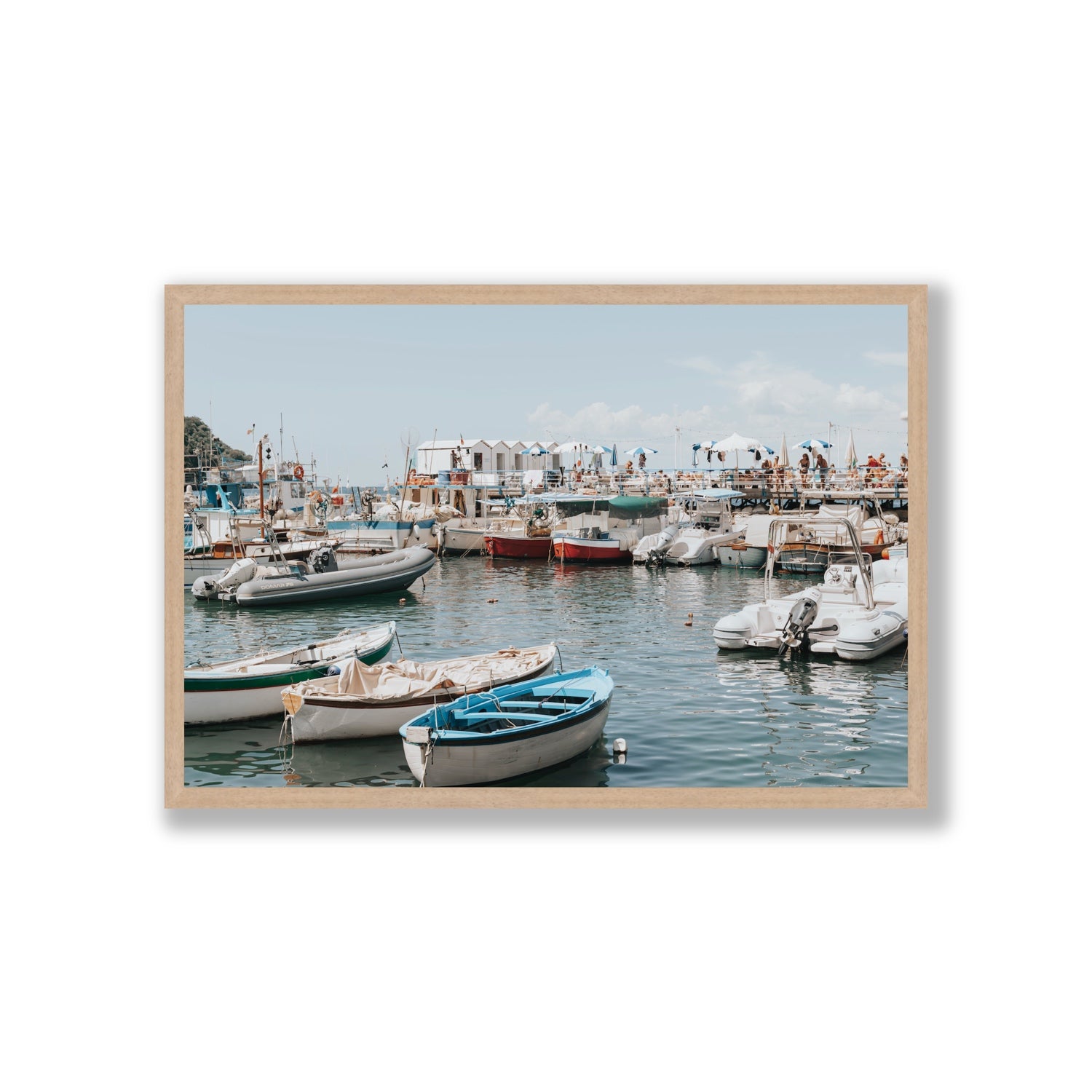 Antico Porto fine art print, Sorrento, Italy, Giant, Natural Oak Frame · Full Bleed, Fine Art Print