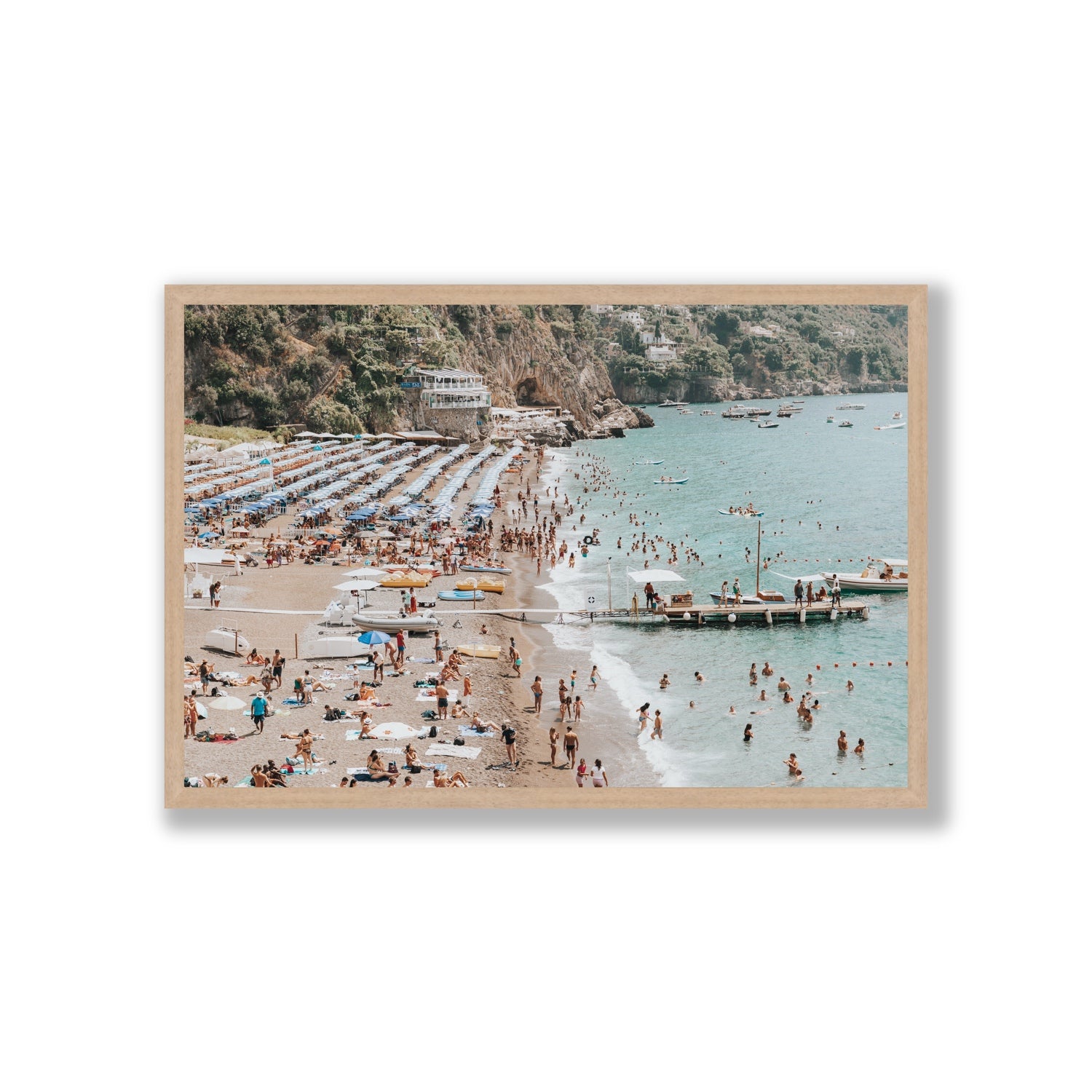 Vista Costiera fine art print, Positano, Italy, Giant, Natural Oak Frame · Full Bleed, Fine Art Print