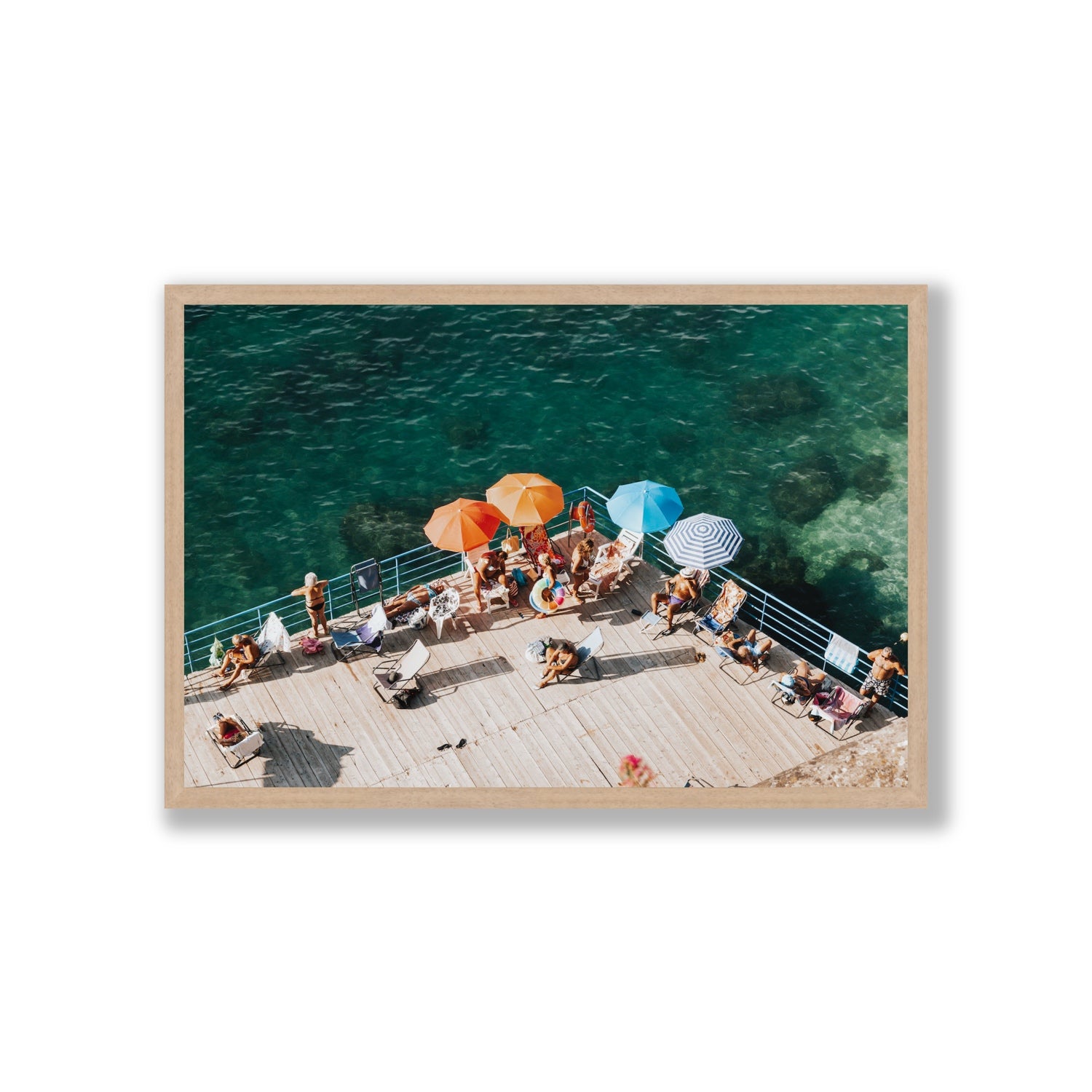 Il Dolce Far Niente Sorrento coastal wall art Giant full-bleed fine art print in natural oak frame