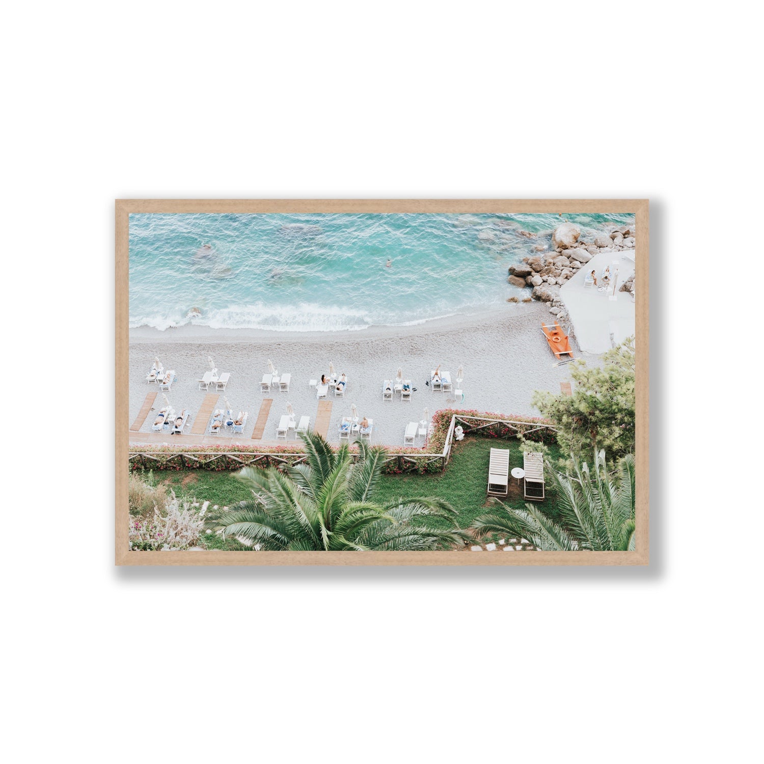 Elysian fine art print, Amalfi, Italy, Giant, Natural Oak Frame · Full Bleed, Fine Art Print