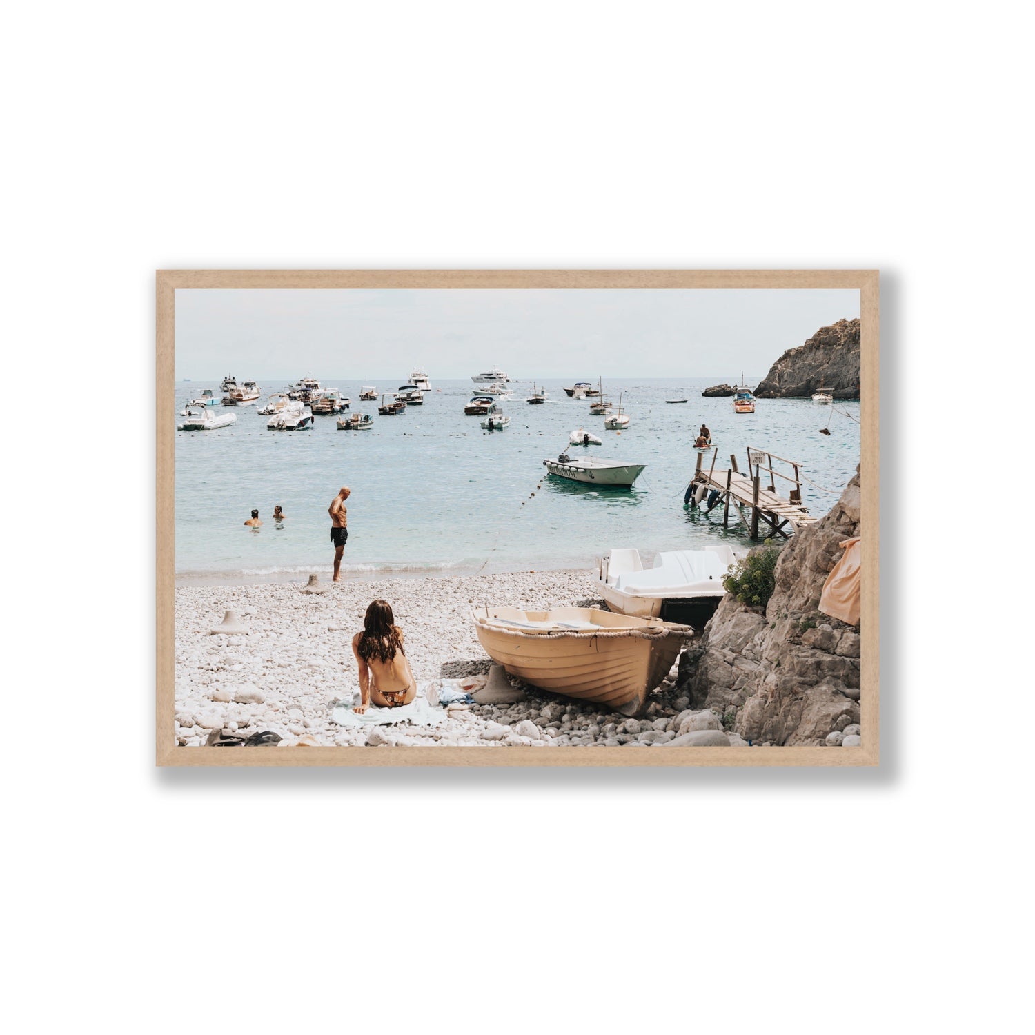 L'Osservatore Nerano wall art Giant full-bleed fine art print in natural oak frame