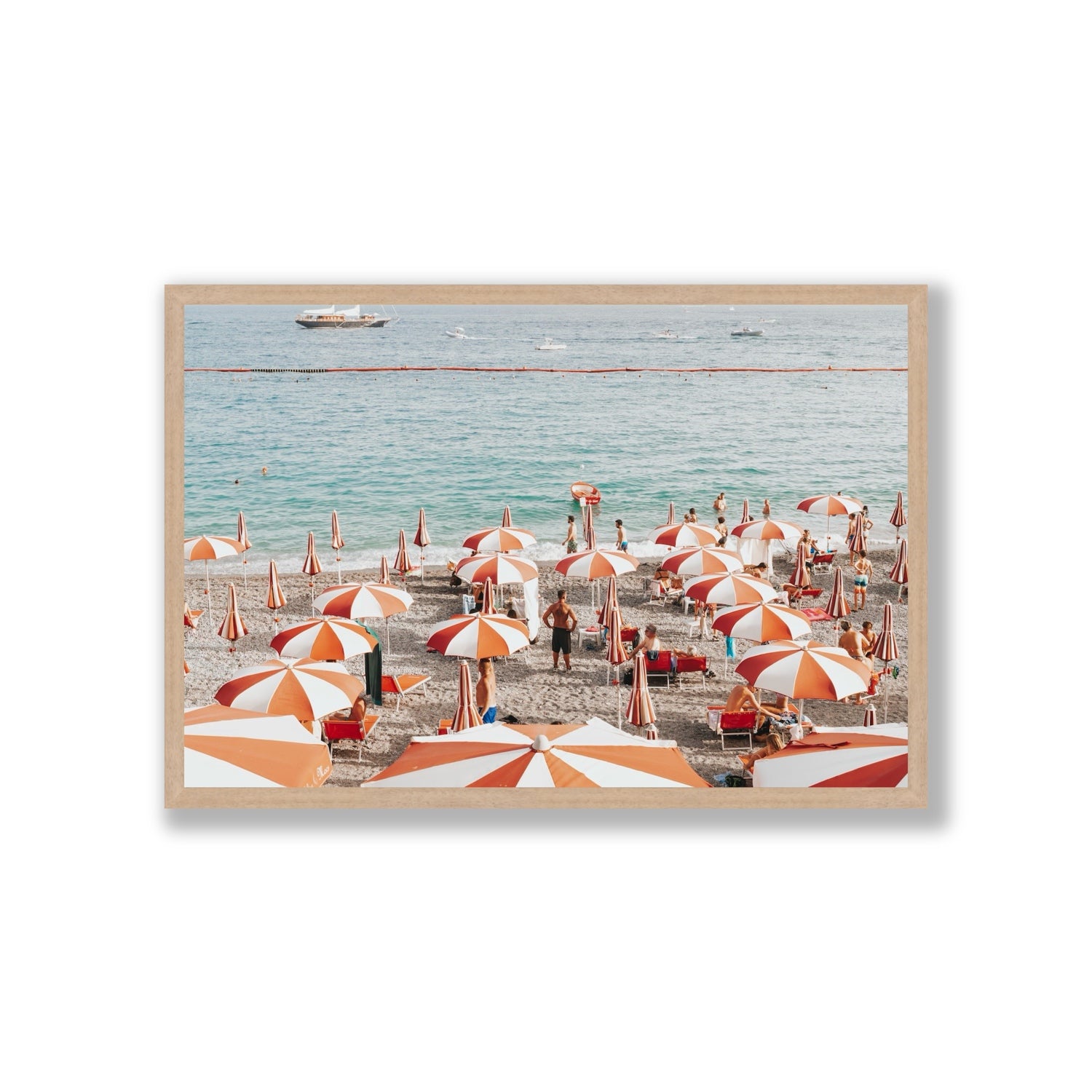 That's Amore Amalfi Mediterranean wall art Giant full-bleed fine art print in natural oak frame